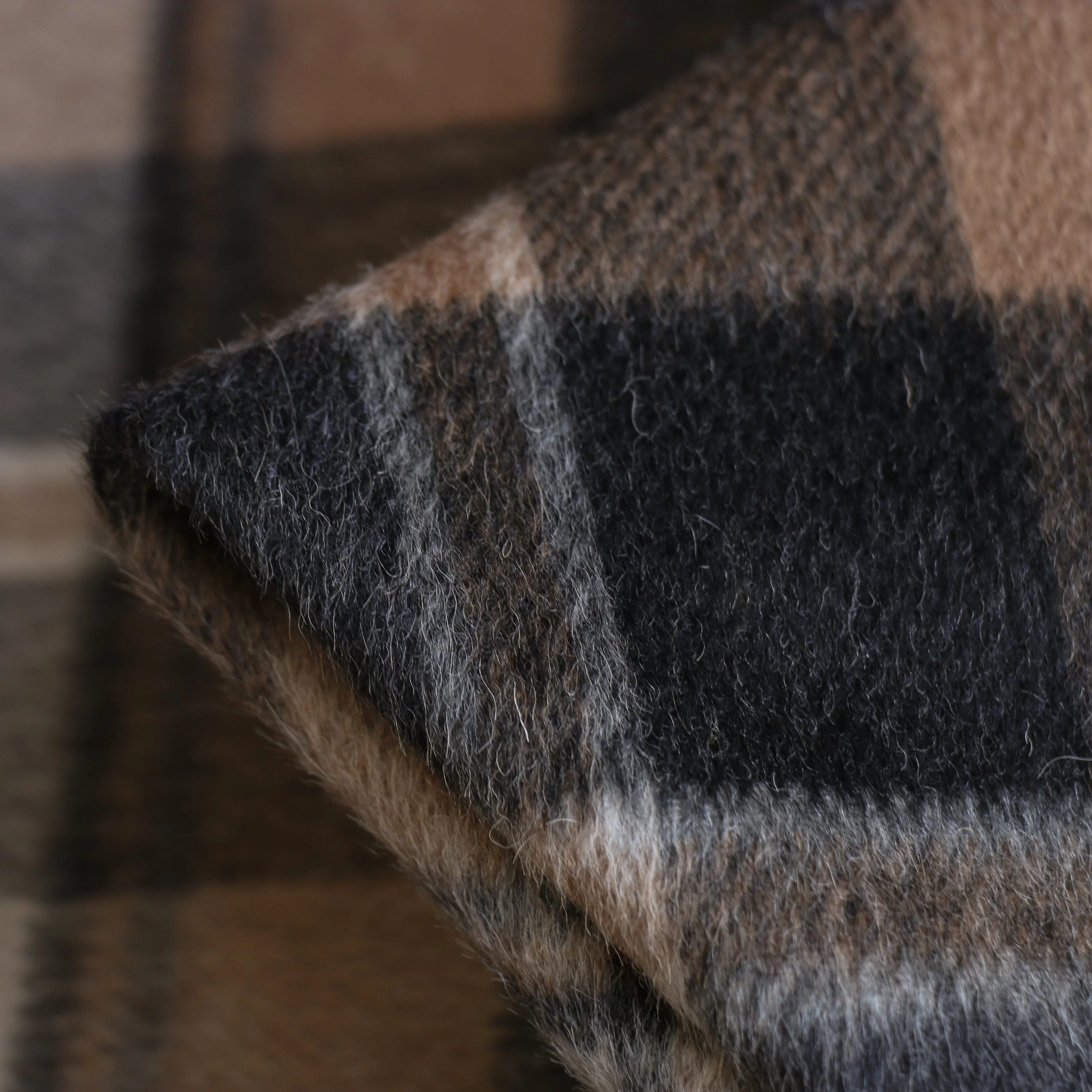 Cortina Check Grey/Camel Coating
