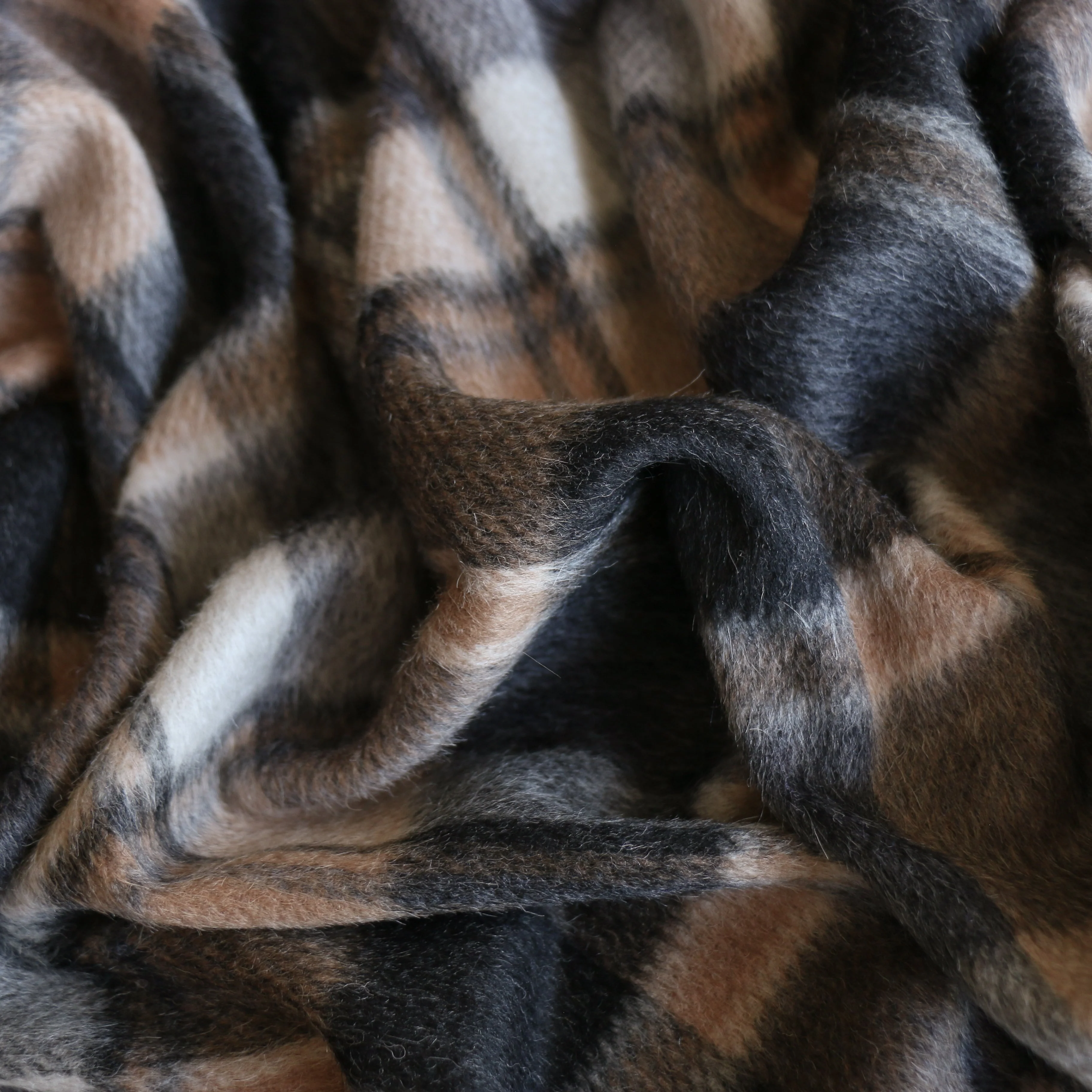 Cortina Check Grey/Camel Coating - Image 2