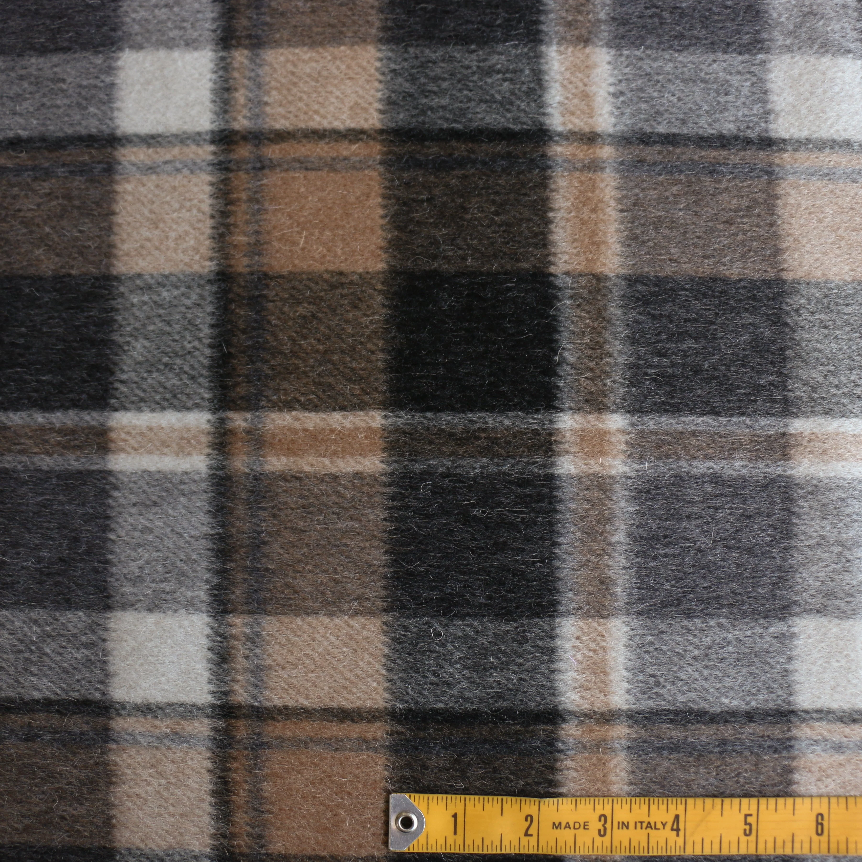 Cortina Check Grey/Camel Coating - Image 3
