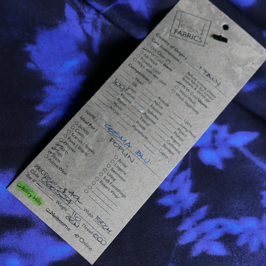 Cosma Blu Poplin - Image 3