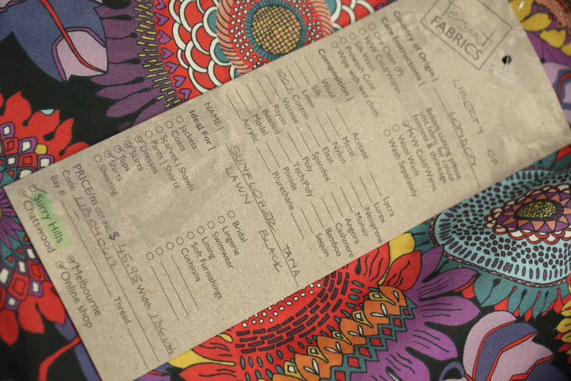 Sunflower Black - Tana Lawn - Image 4