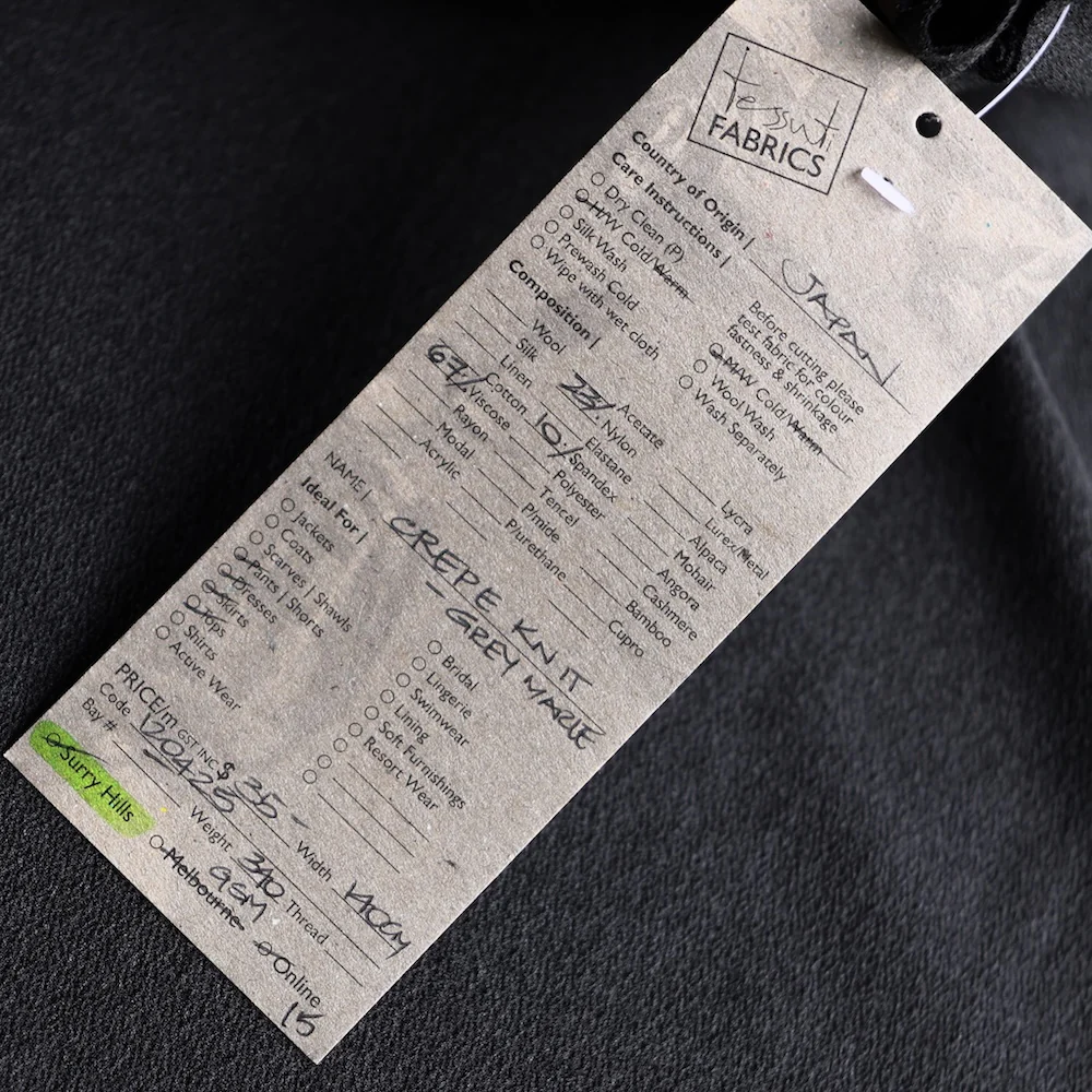 Crepe Knit Charcoal Marle - Image 3