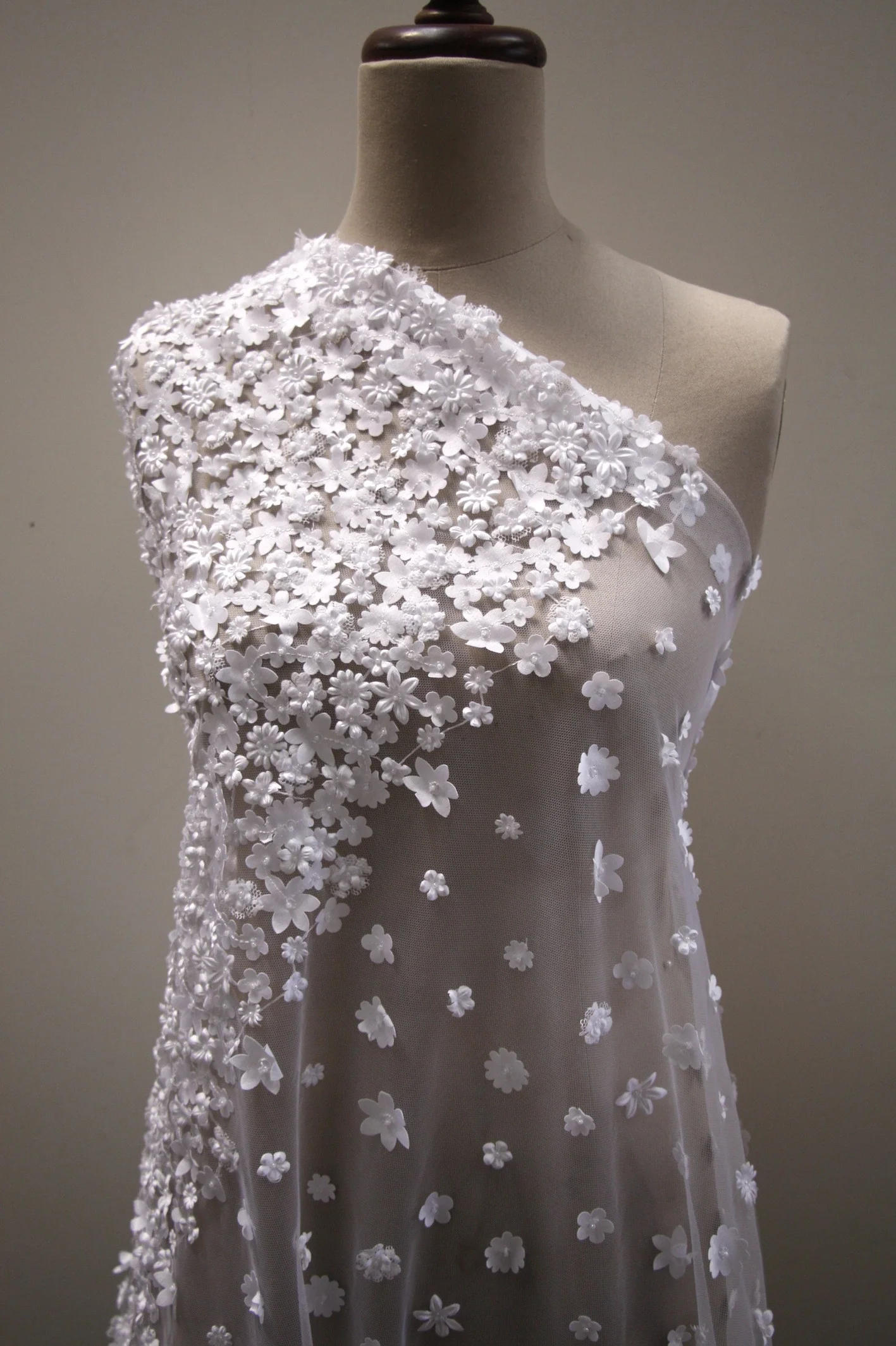Cut-out Floral Tulle - White - Image 6