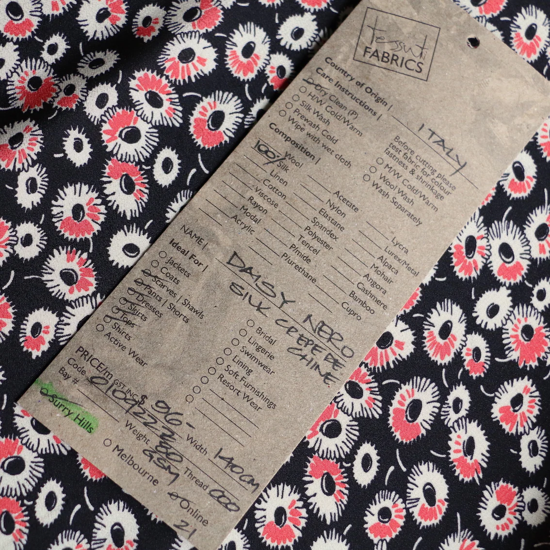 Daisy Nero Silk Crepe De Chine - Image 5