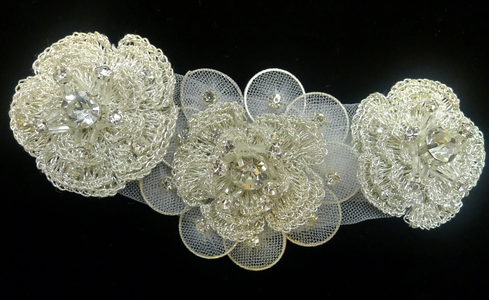 Daisy Trim- Ivory/Silver