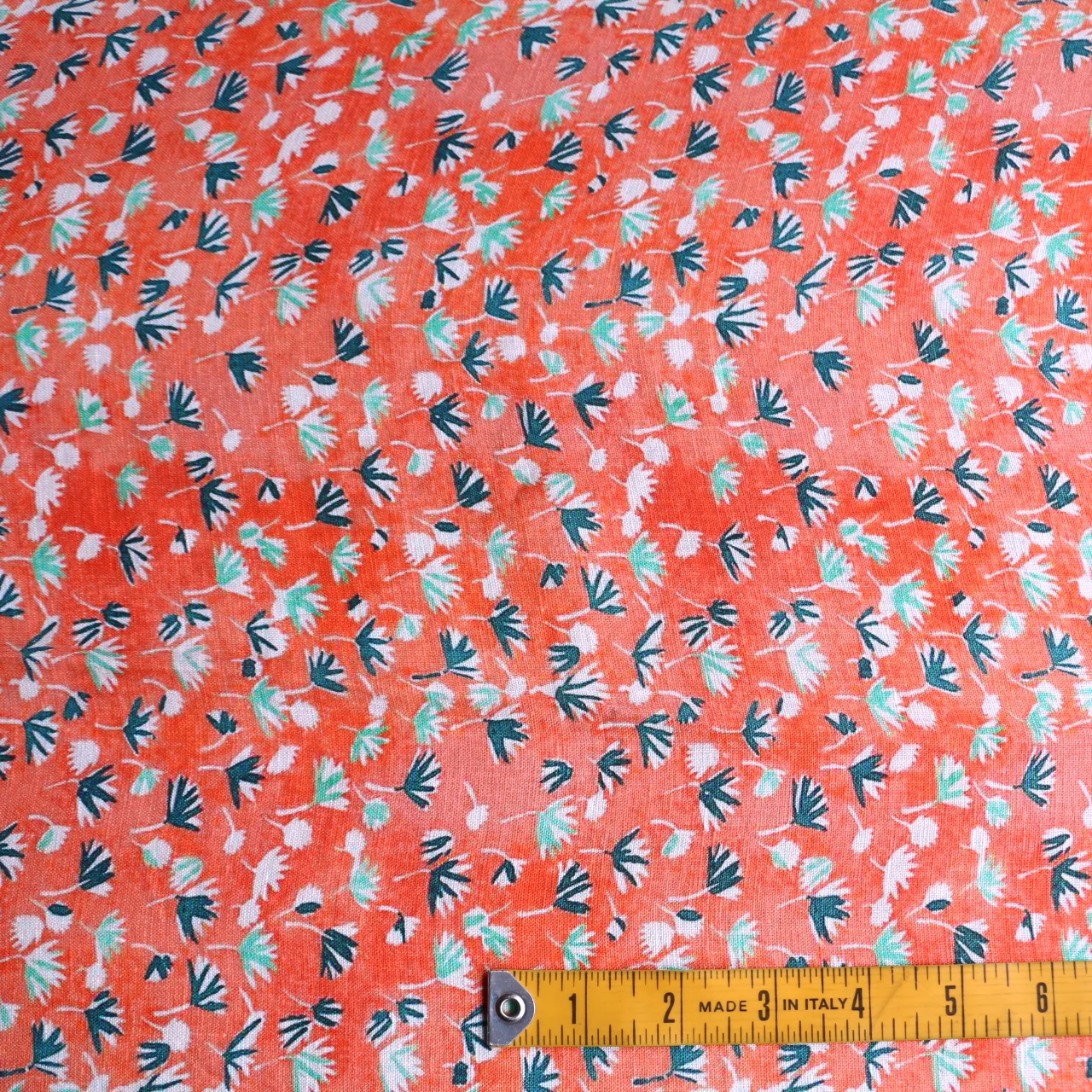 Dandelions On Coral Washed Linen - Image 3
