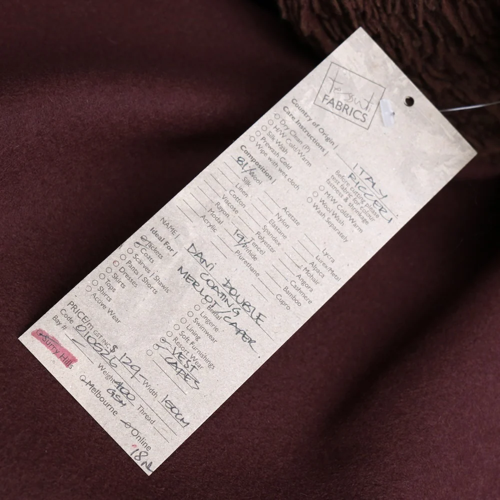 Dani Double Coating Merlot/Caper - Image 4