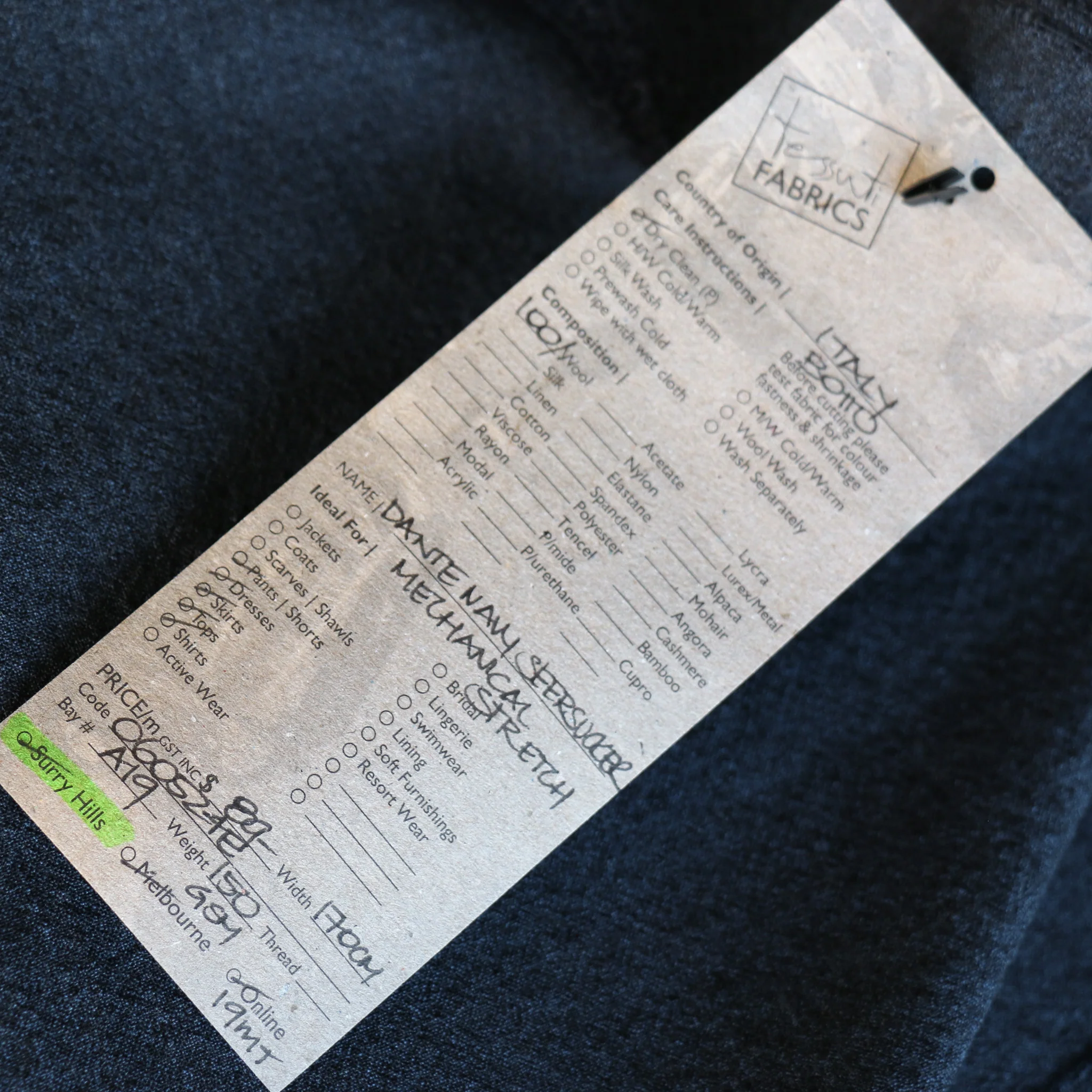 Dante Navy Seersucker Wool - Image 3