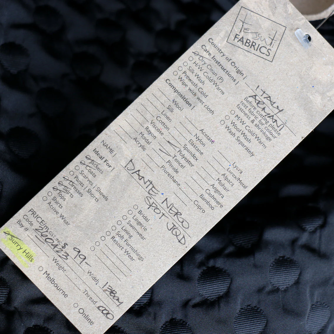 Dante Nero Spot Jacquard - Image 4
