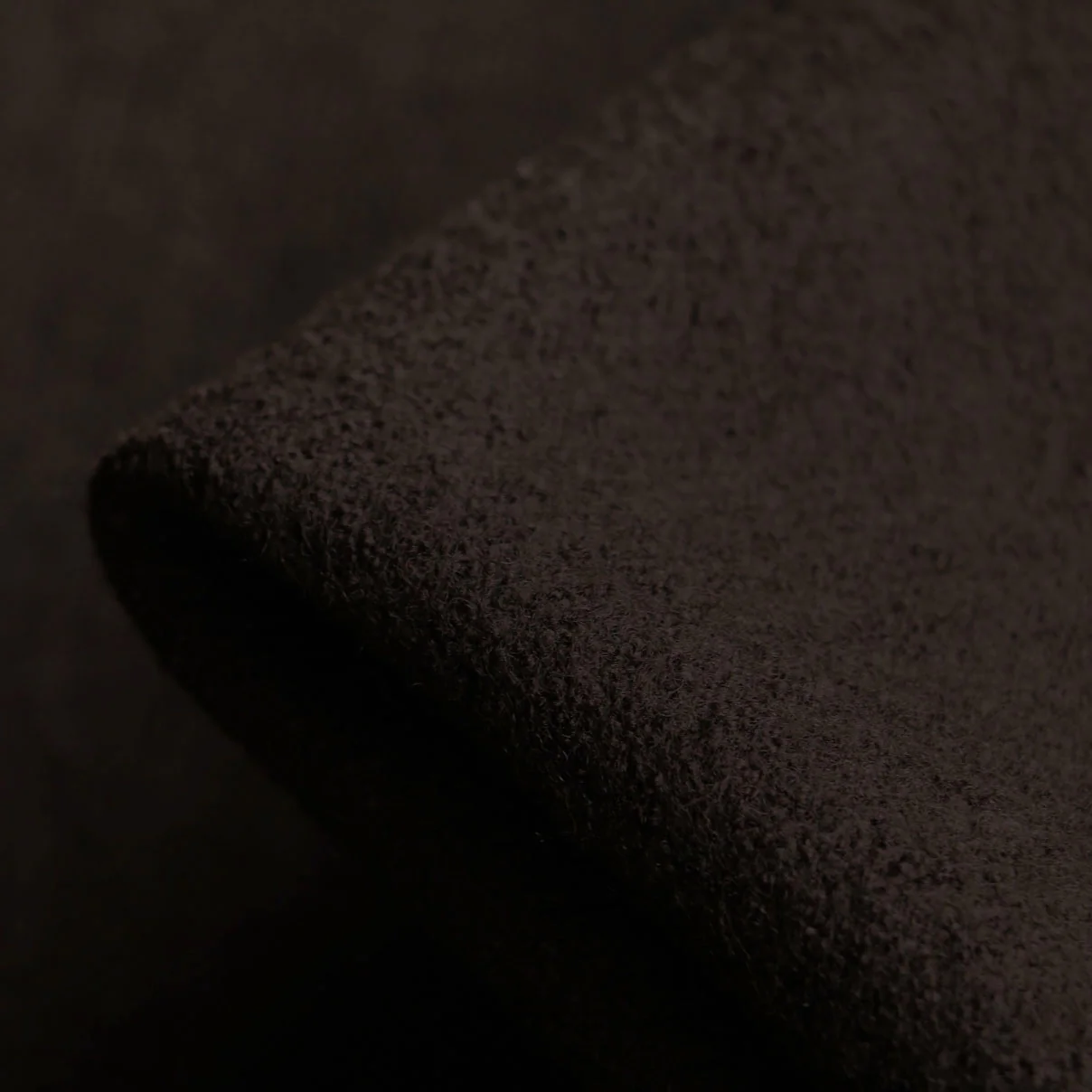 Dark Coco Boiled Wool