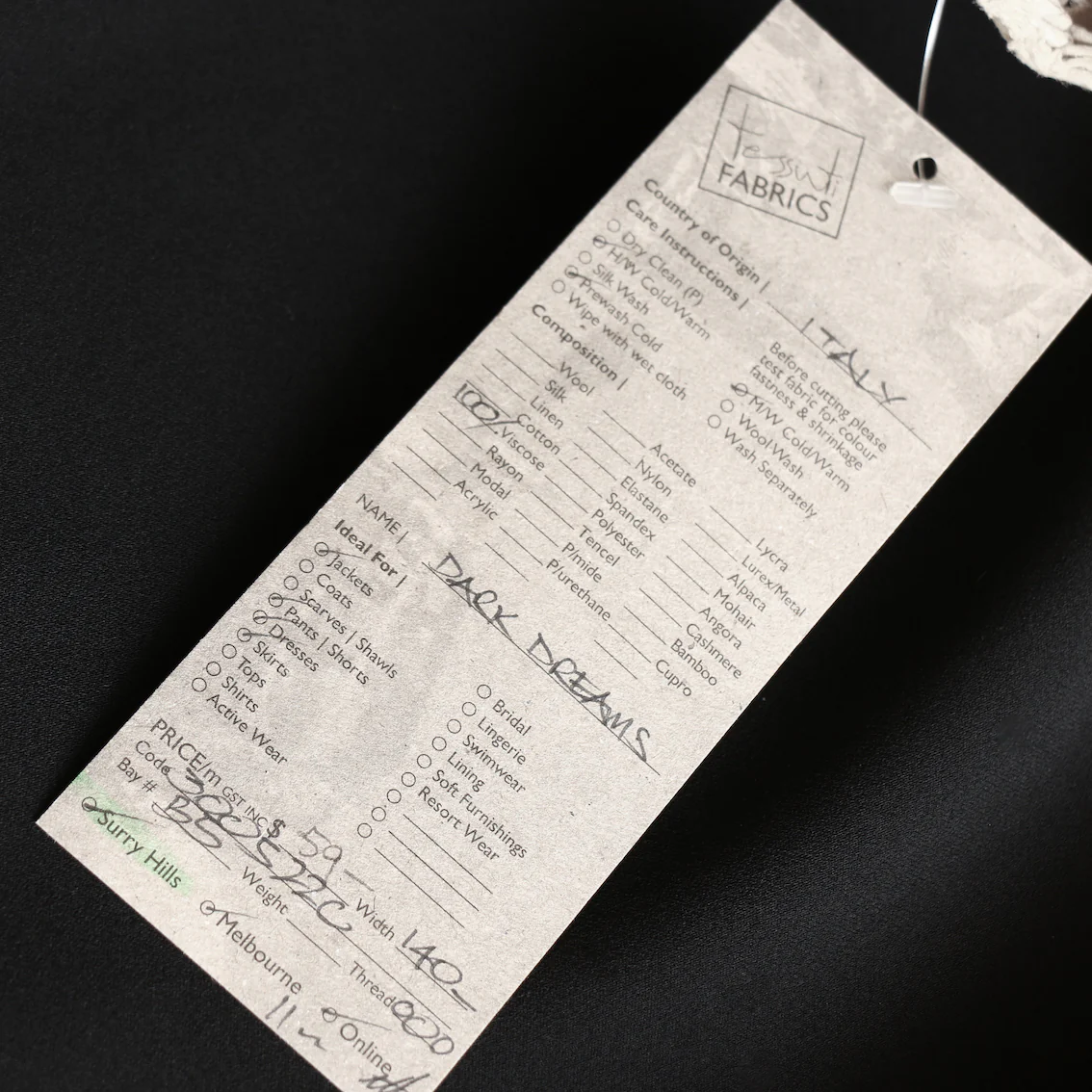 Dark Dreams Viscose Double Crepe - Image 3