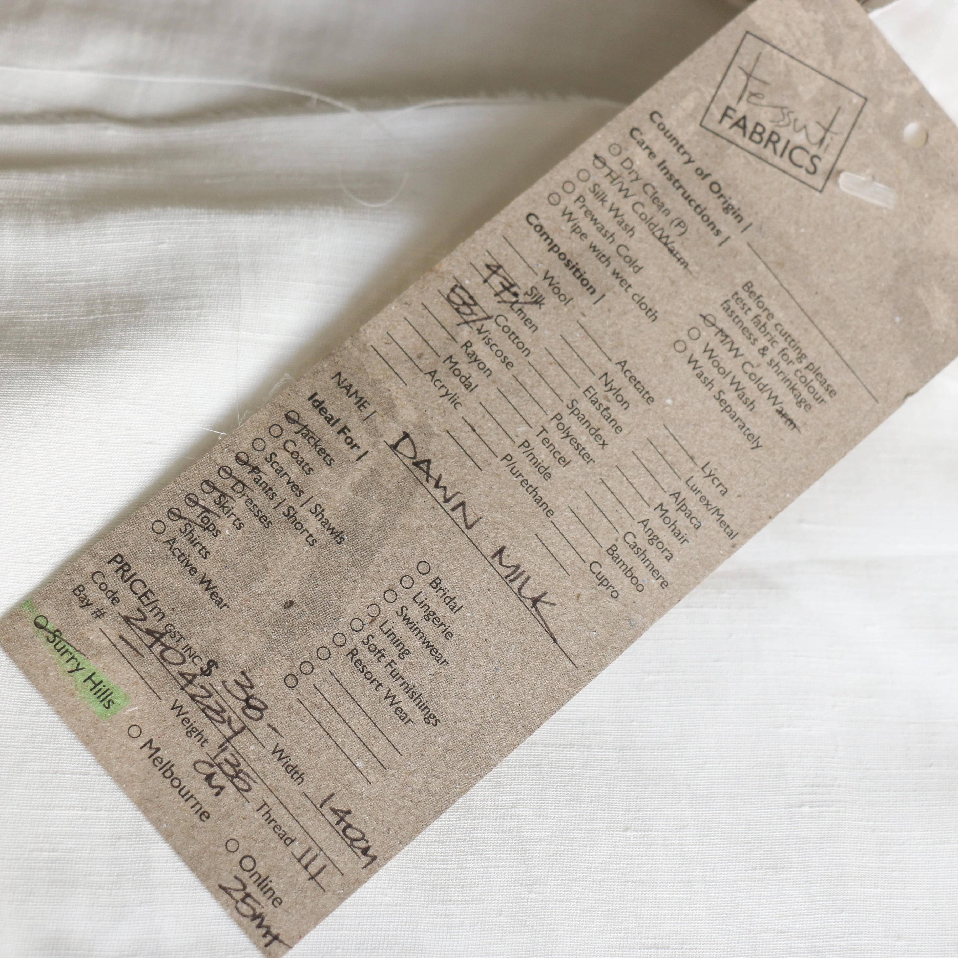 Dawn Milk Viscose/Linen - Image 4