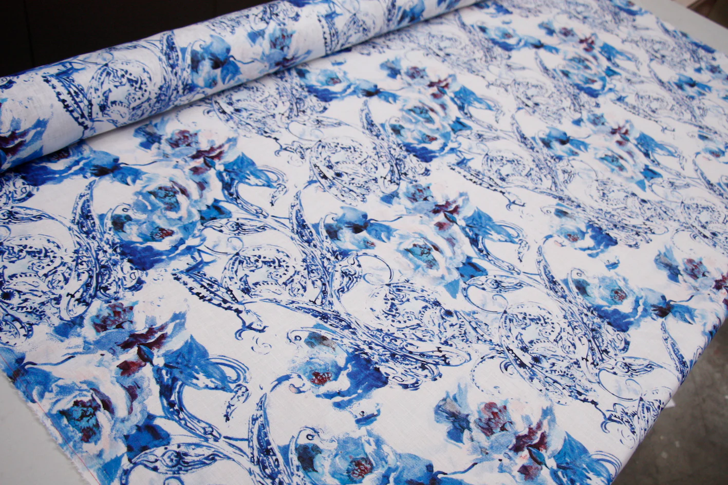 Daydream Blue - Printed Linen - Image 4