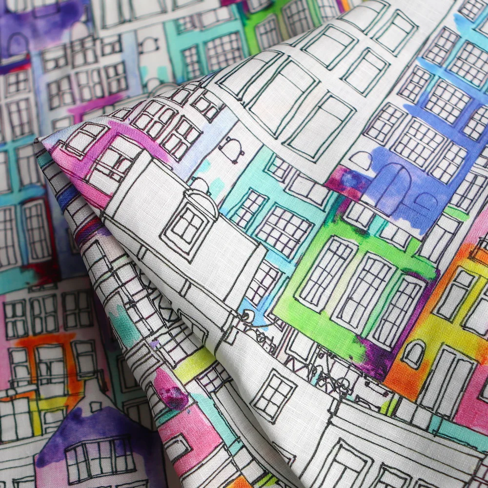 De Buren Multi Printed Linen