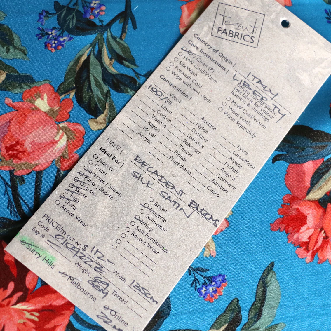 Decadent Blooms Liberty Belgravia Silk Satin - Image 5