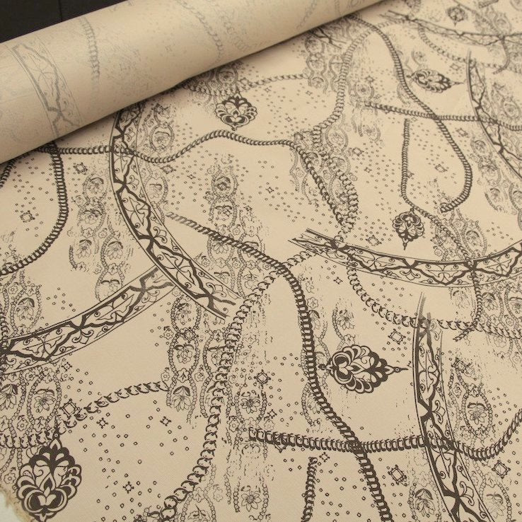 Decorations Beige Stretch Cotton - Image 2