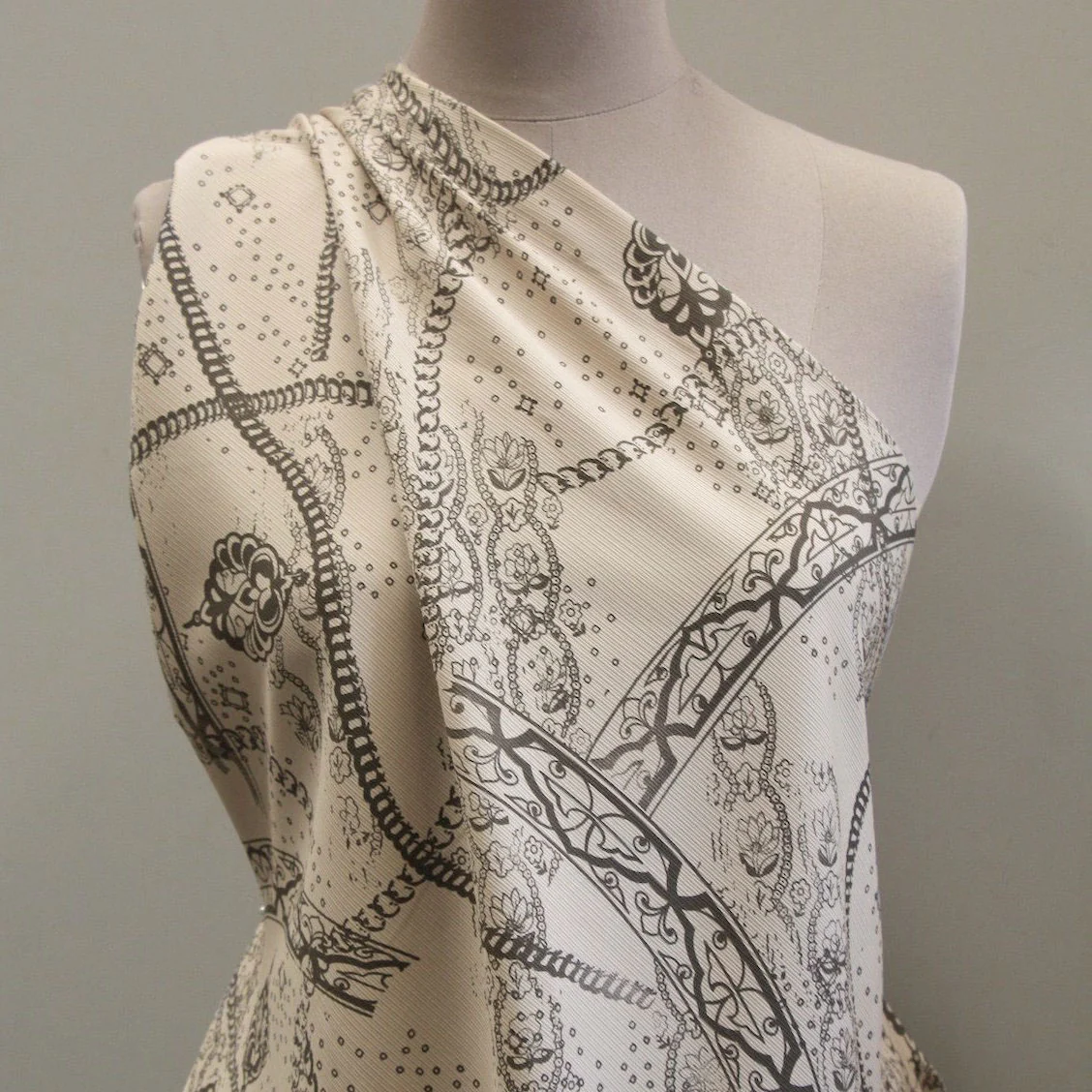 Decorations Beige Stretch Cotton - Image 5