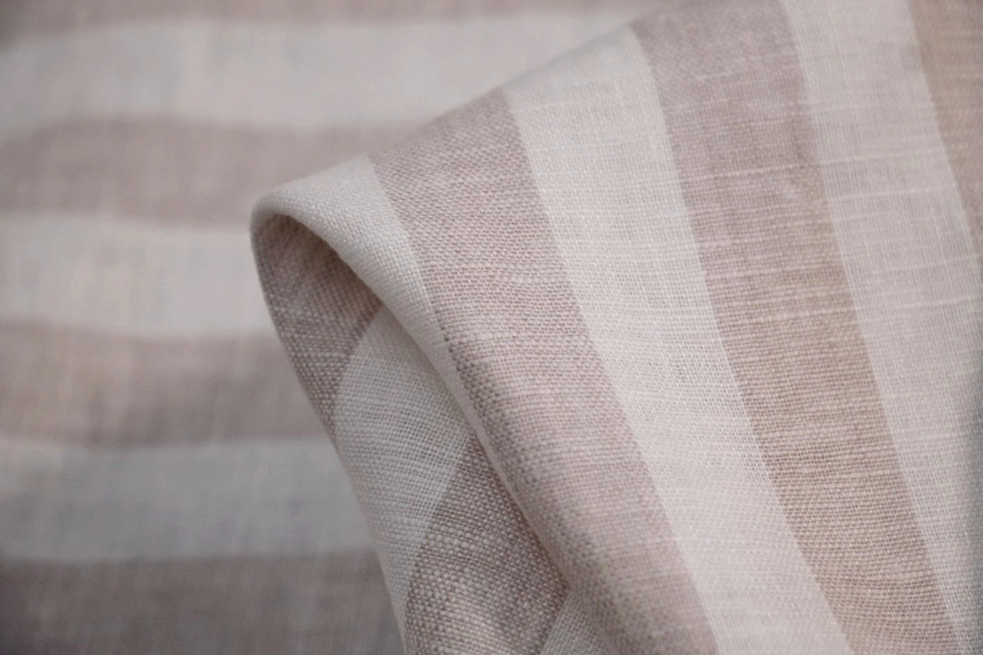 Demure Stripe Washed Linen