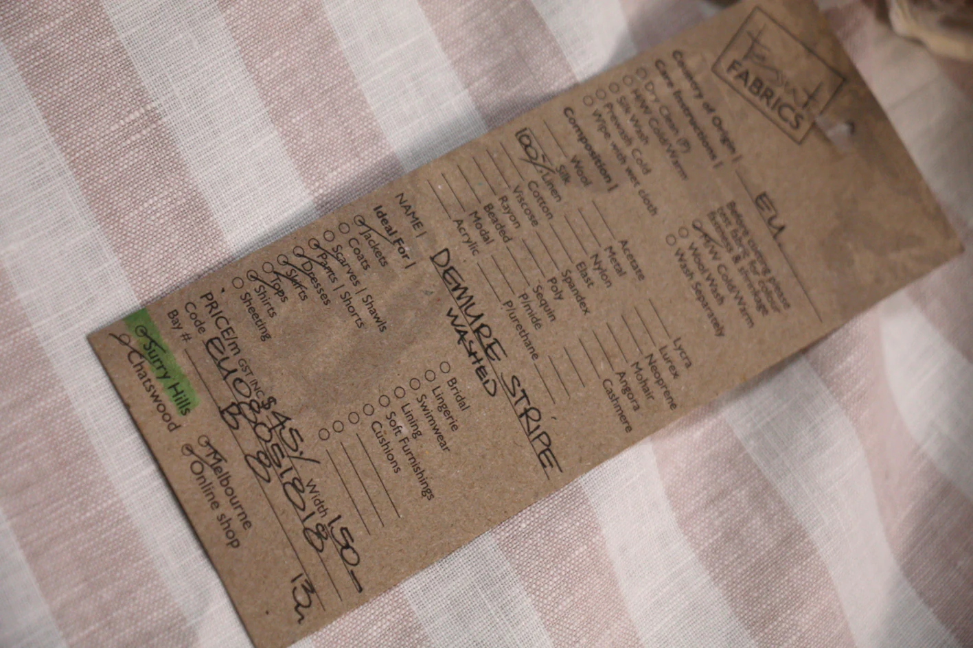 Demure Stripe Washed Linen - Image 3