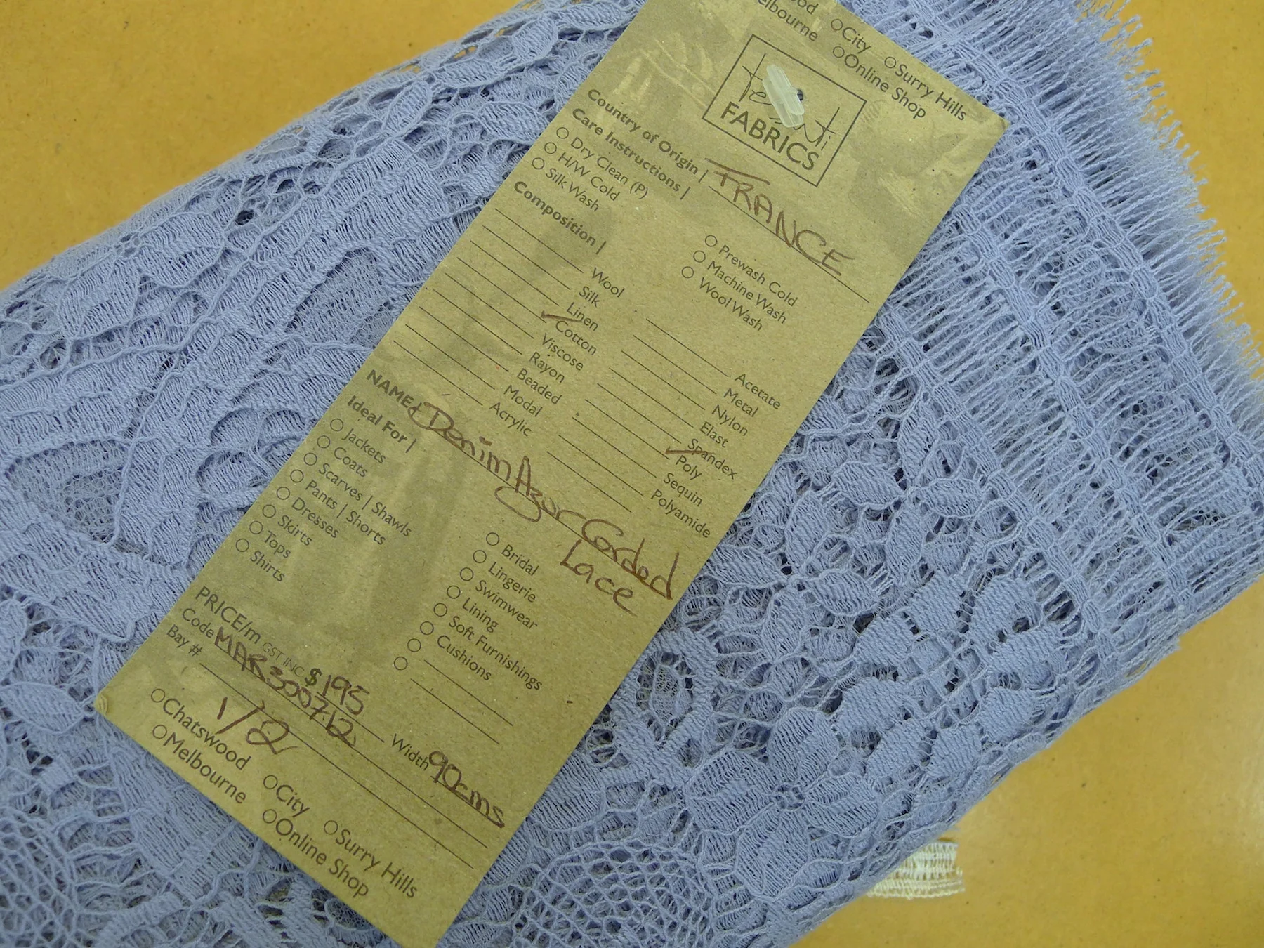 Denim Azur Corded Lace - Image 6