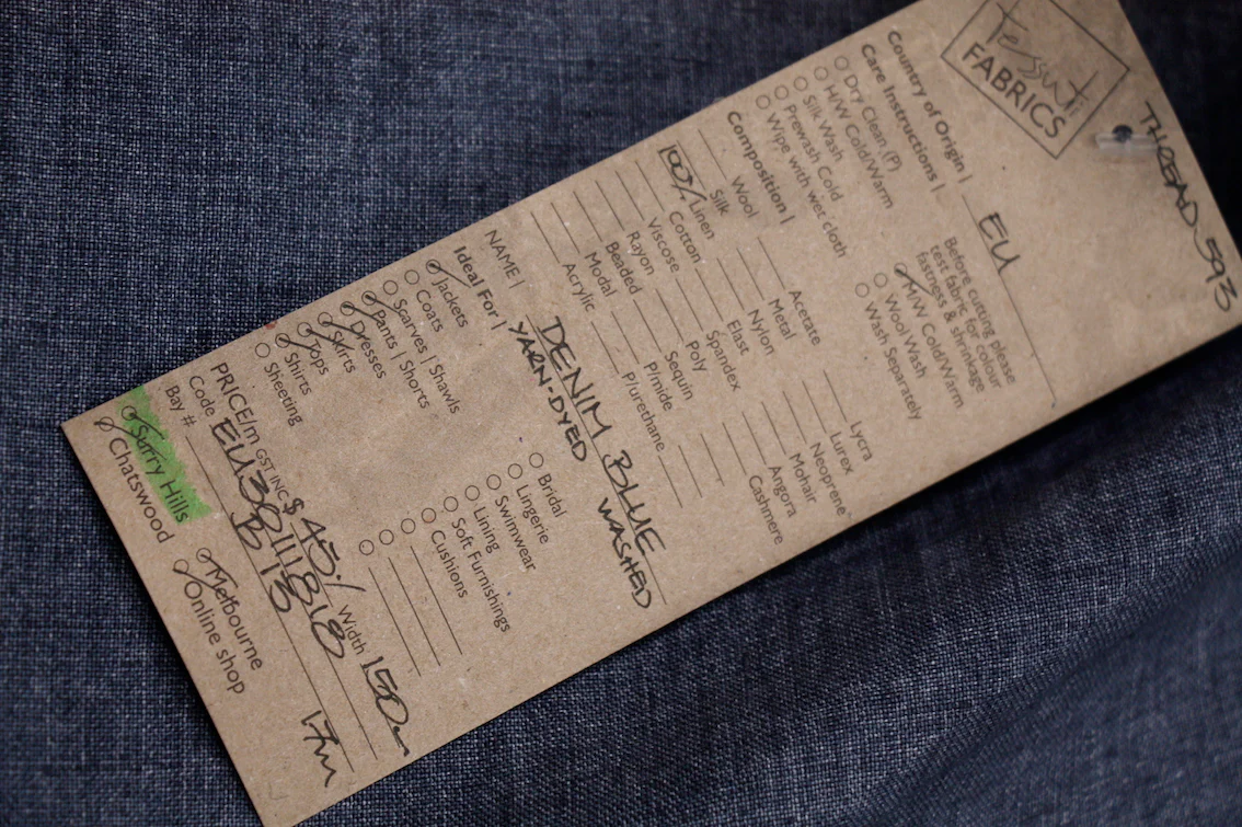 Denim Blue Yarn Dyed Linen - Image 3