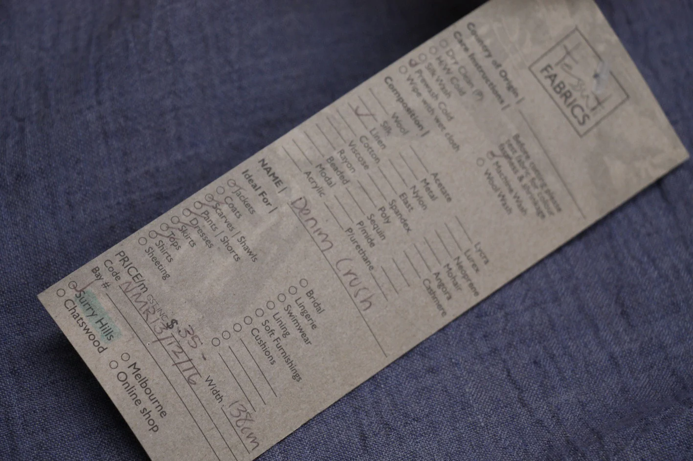 Denim Crush - Crinkle Linen - Image 2