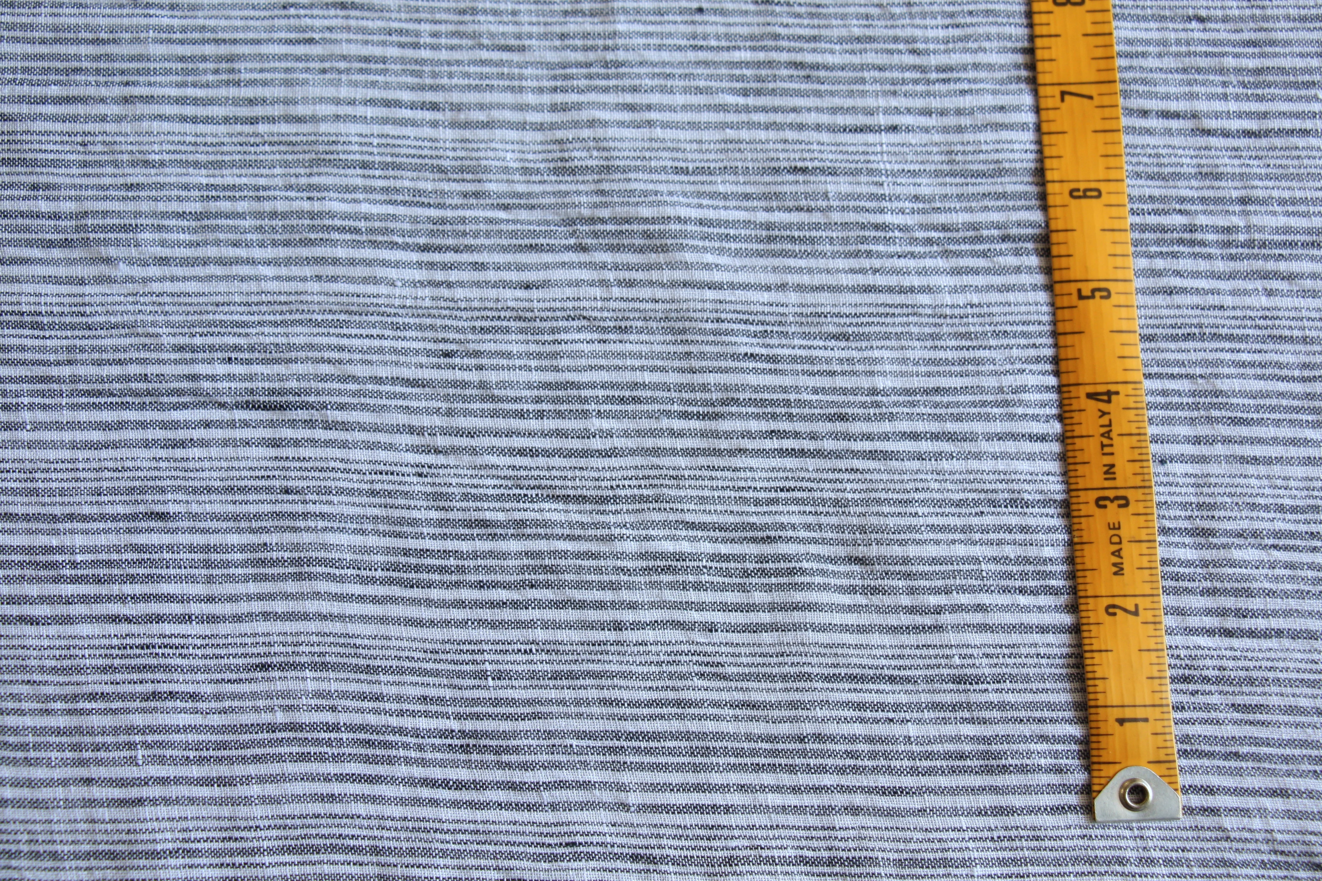 Denim Stripe Washed Linen Gauze - Image 2