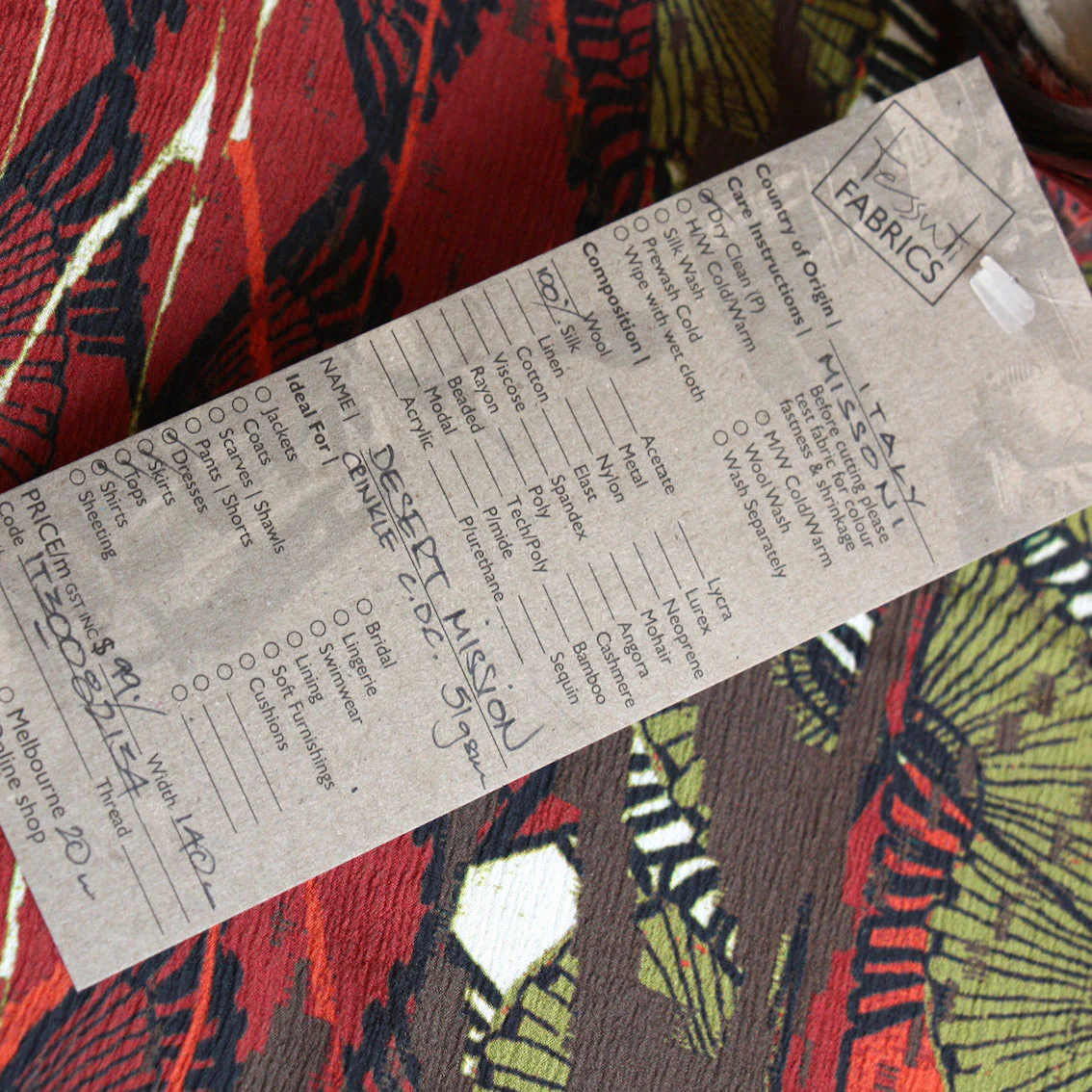 Desert Mission Crinkle Crepe De Chine - Image 5