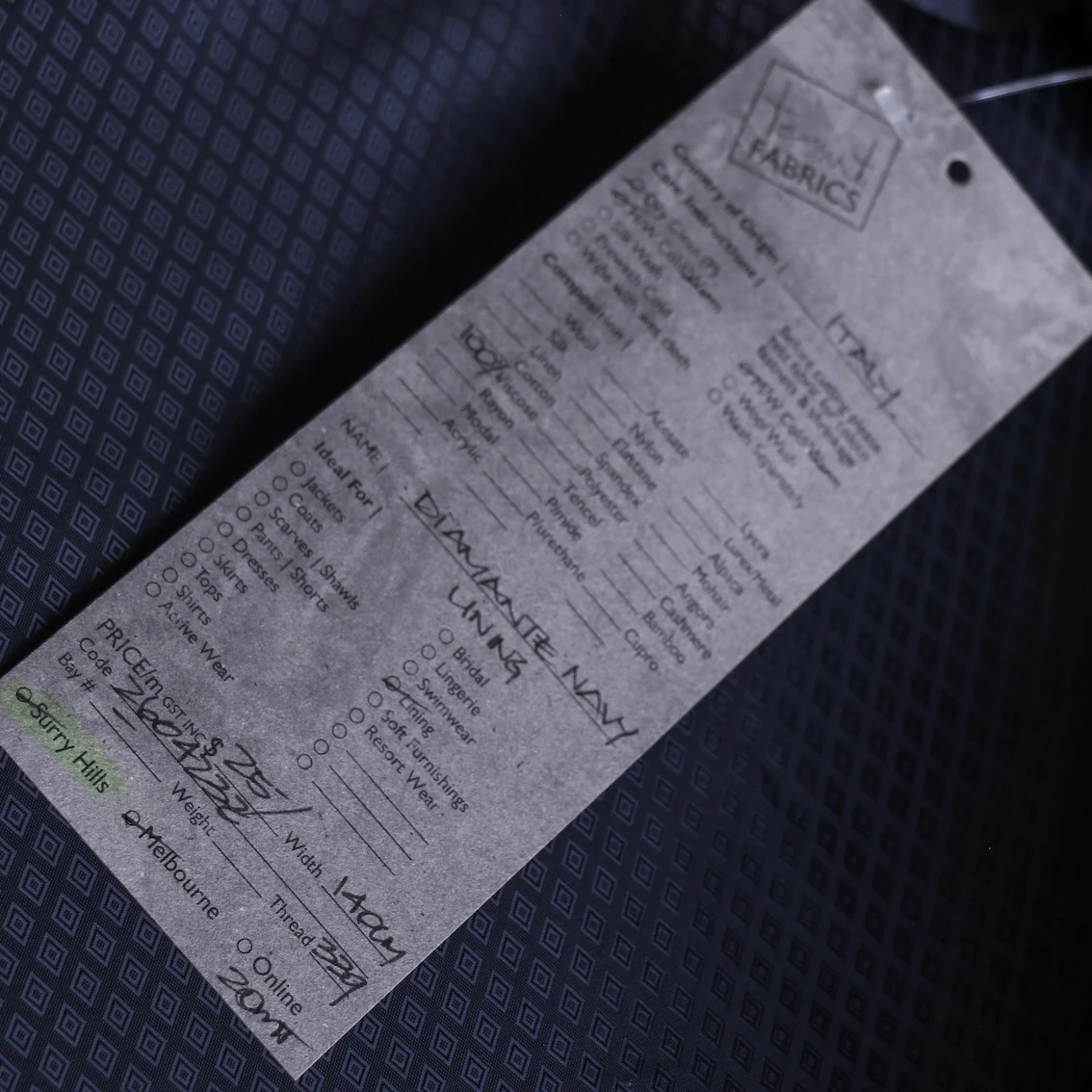 Diamante Navy - Fancy Lining - Image 3