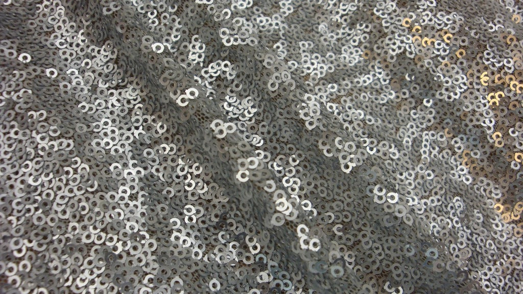 Disco Matt Silver - Stretch Sequins - Image 3