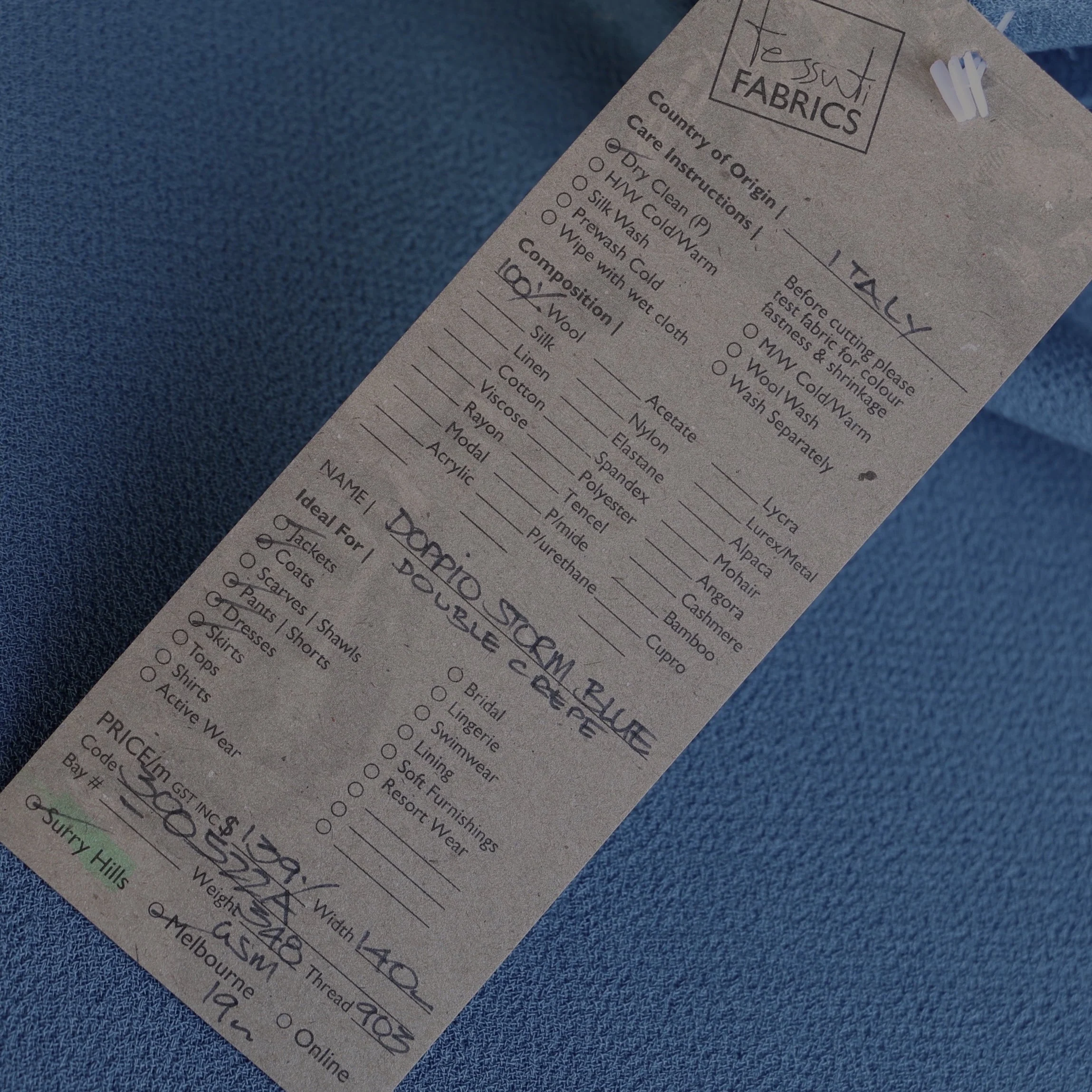 Doppio Crepe Storm Blue - Image 4