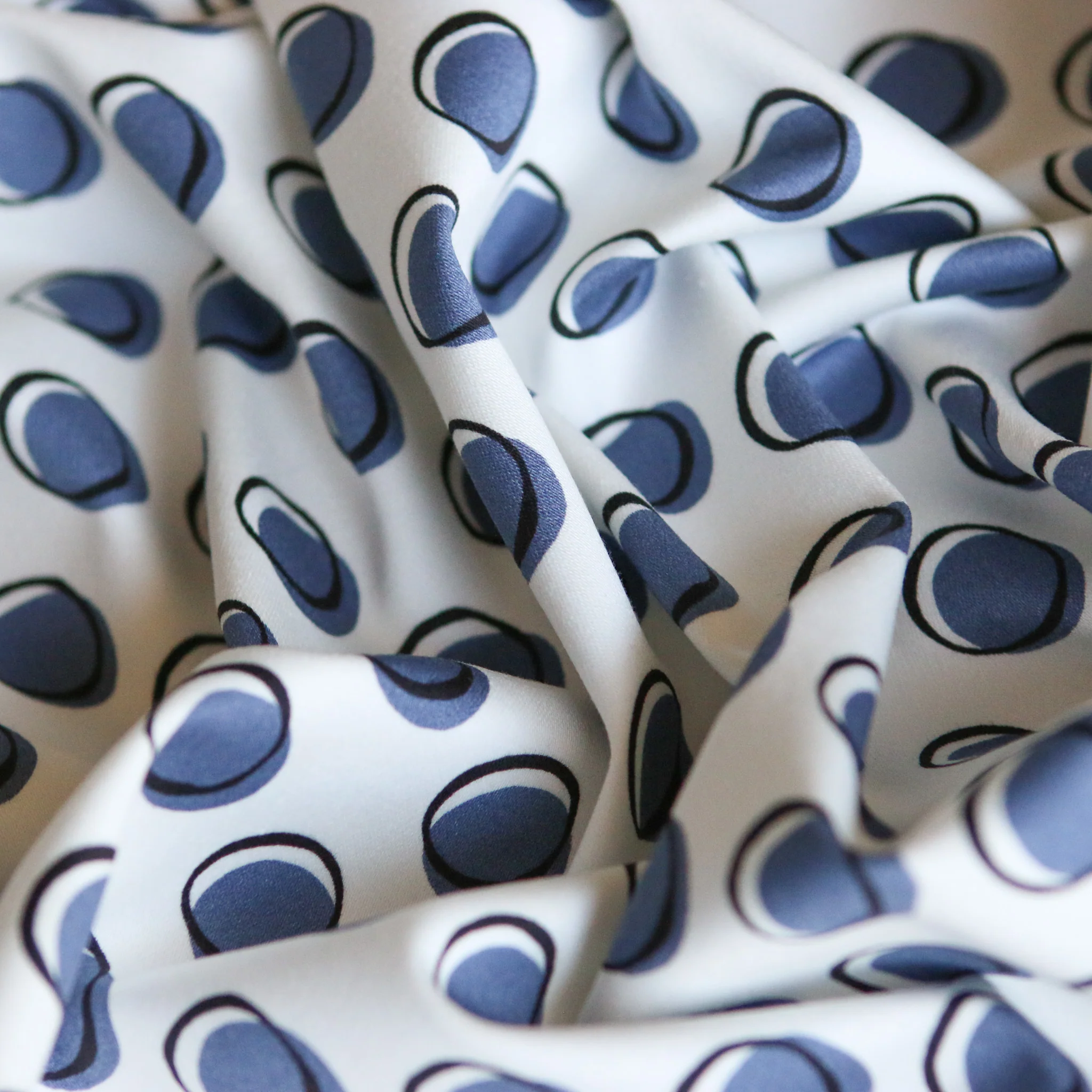Double Spot Wedgewood Stretch Cotton - Image 2