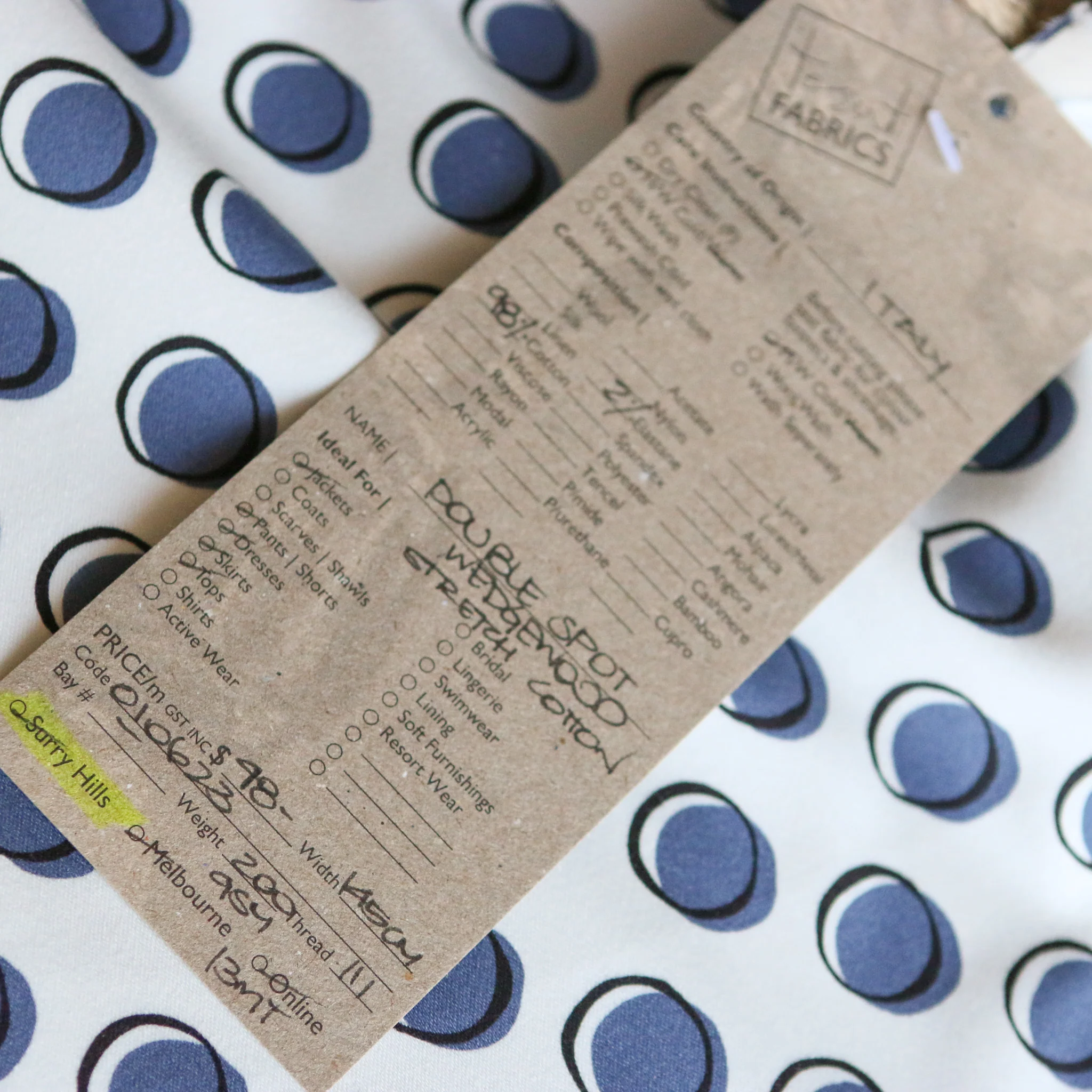Double Spot Wedgewood Stretch Cotton - Image 4