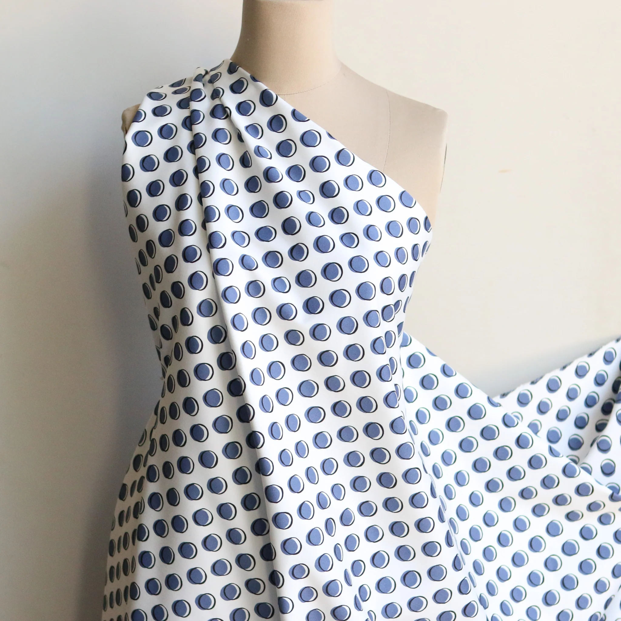 Double Spot Wedgewood Stretch Cotton - Image 5
