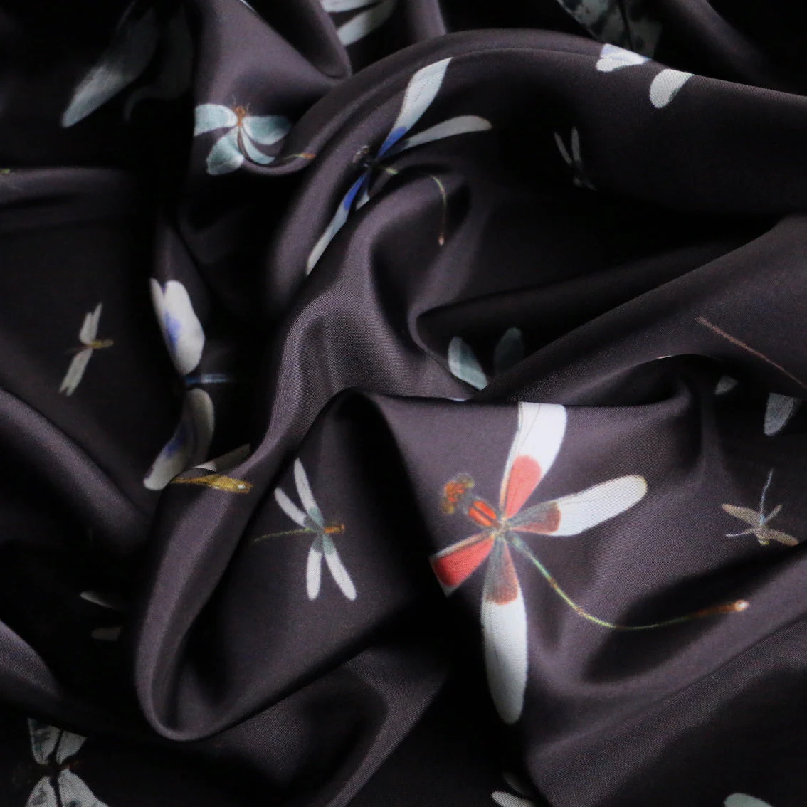Dragonfly Cafe Viscose Habutai - Image 2