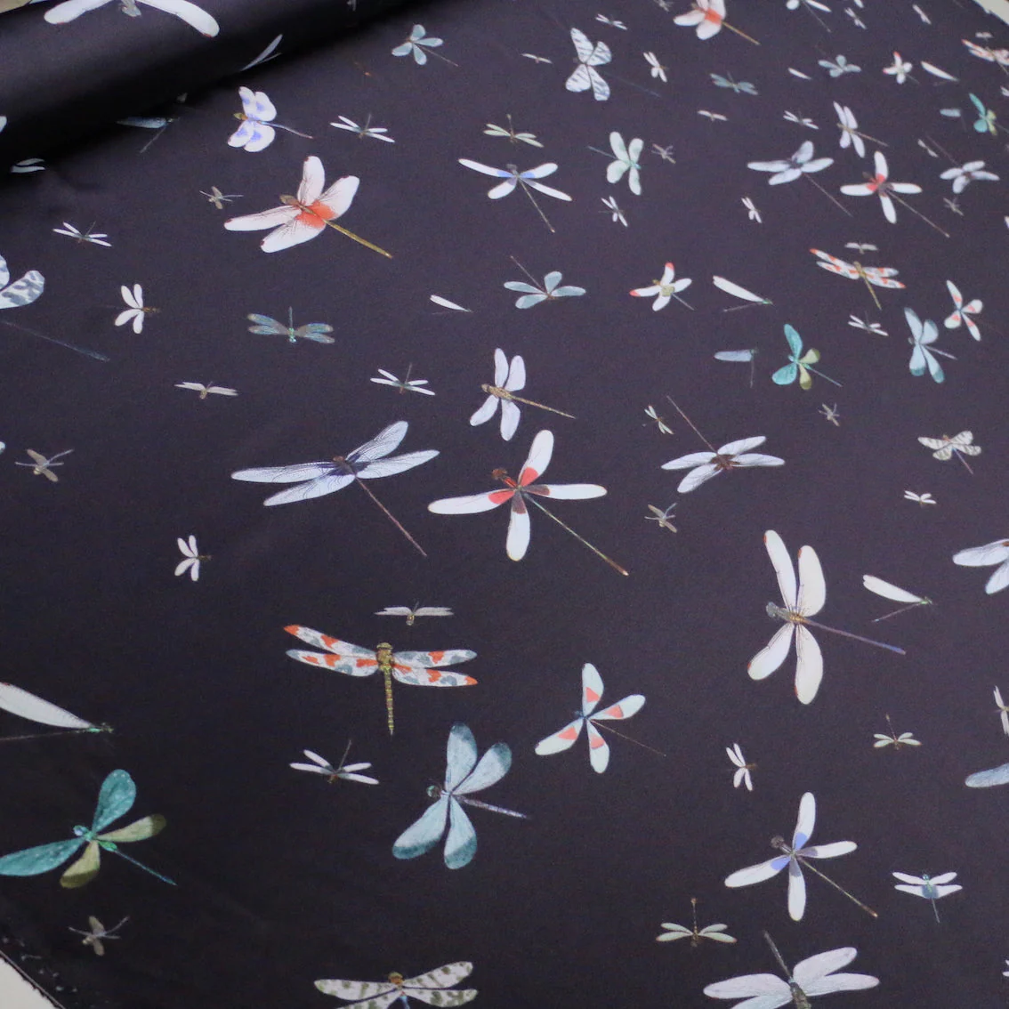 Dragonfly Cafe Viscose Habutai - Image 4