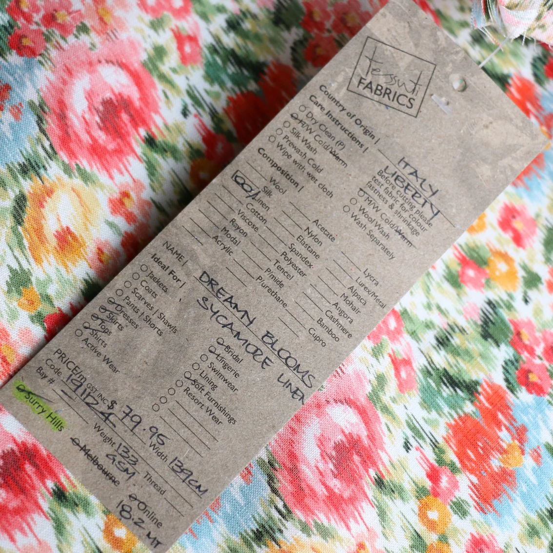 Dreamy Blooms - Liberty Sycamore Linen - Image 4