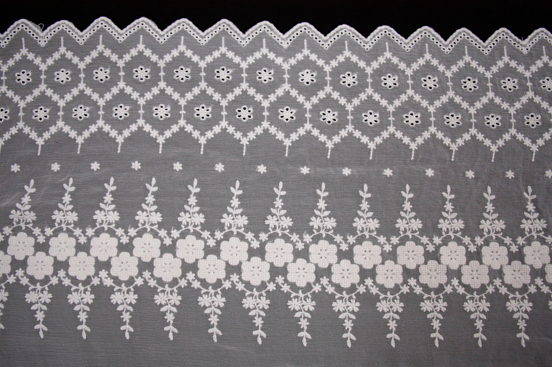 Drifting Borders - Embroidered Silk Georgette - Image 2