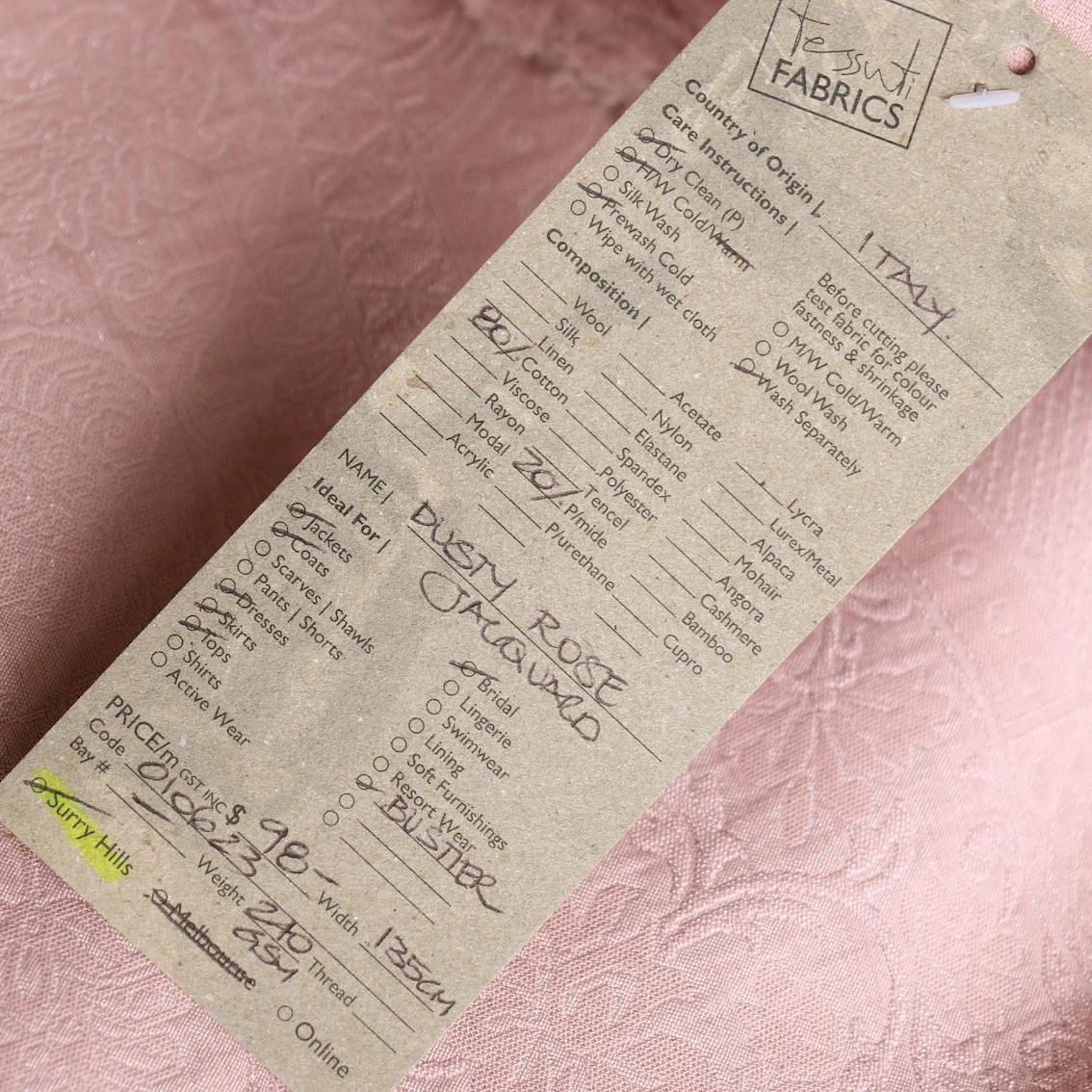 Dusty Rose Jacquard - Image 4