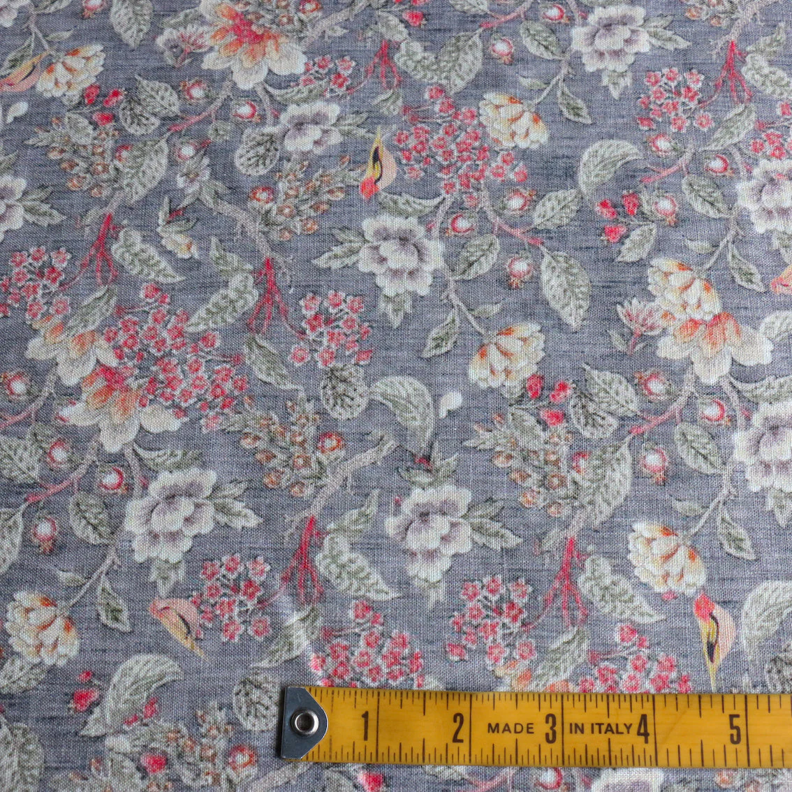Earl Grey Meadow Washed Printed Linen - Image 3
