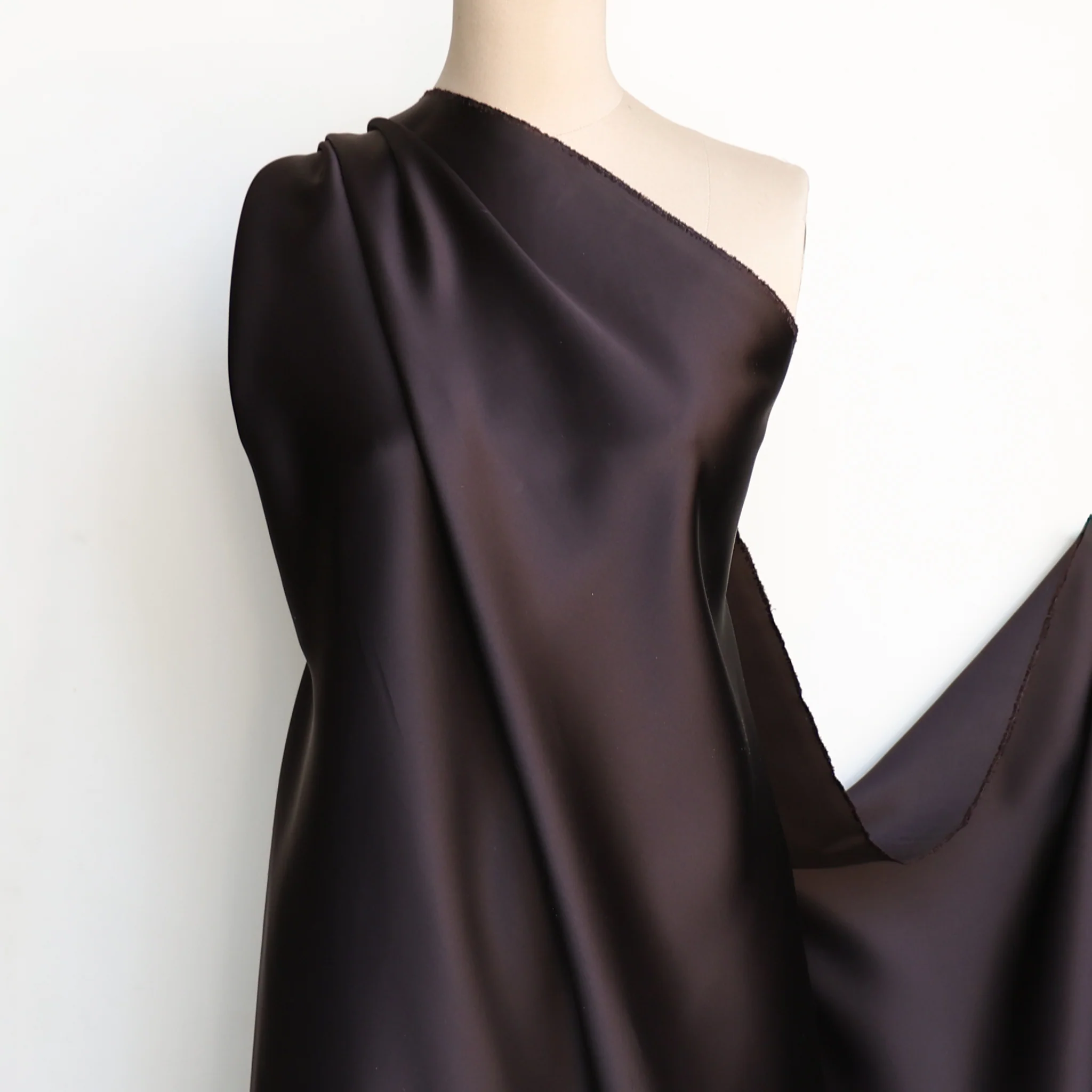 Ebano Chocolate Seta Di Sera - Double Sided Satin Silk - Image 4
