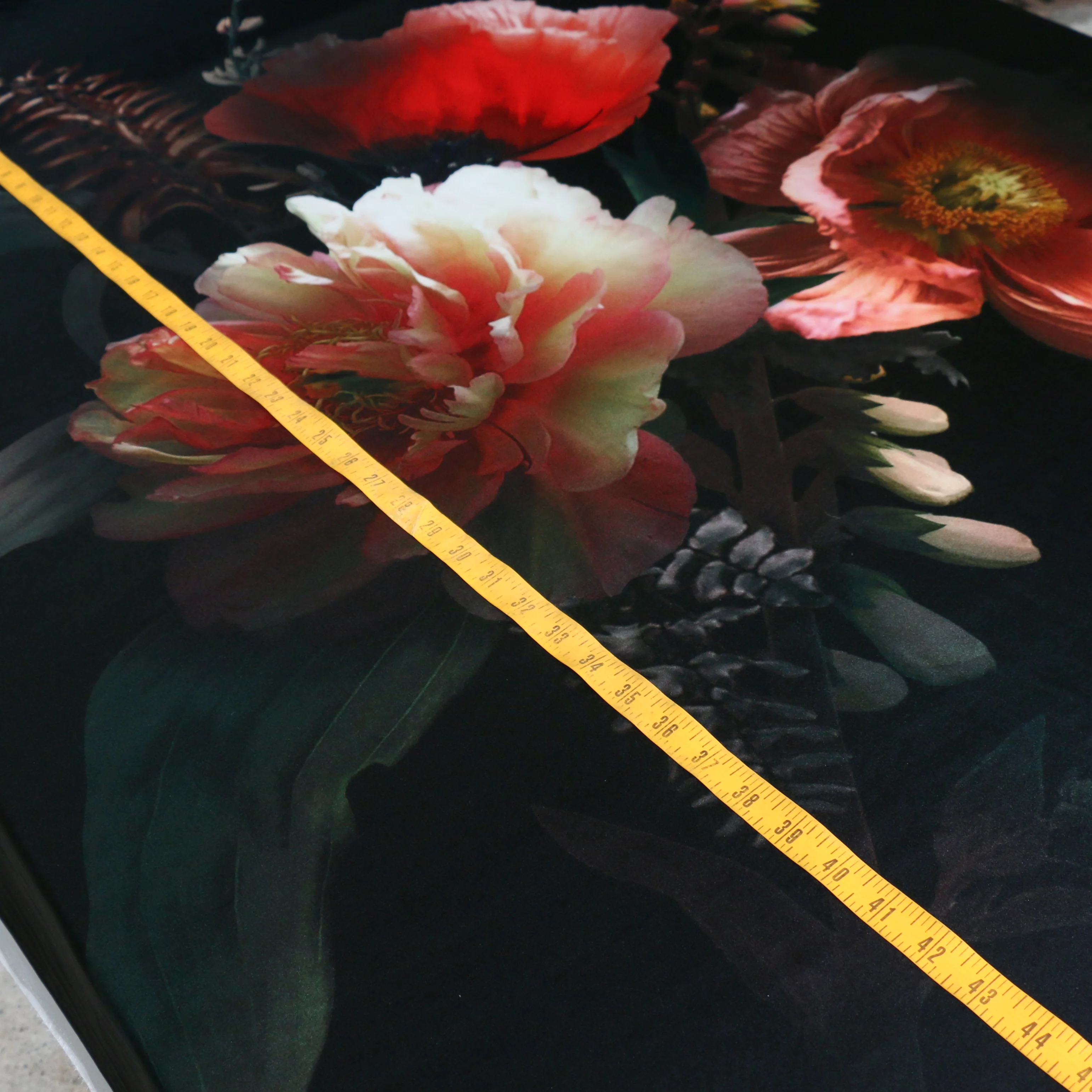 Ebon Grove Black Silk Satin - Panel Print - Image 5