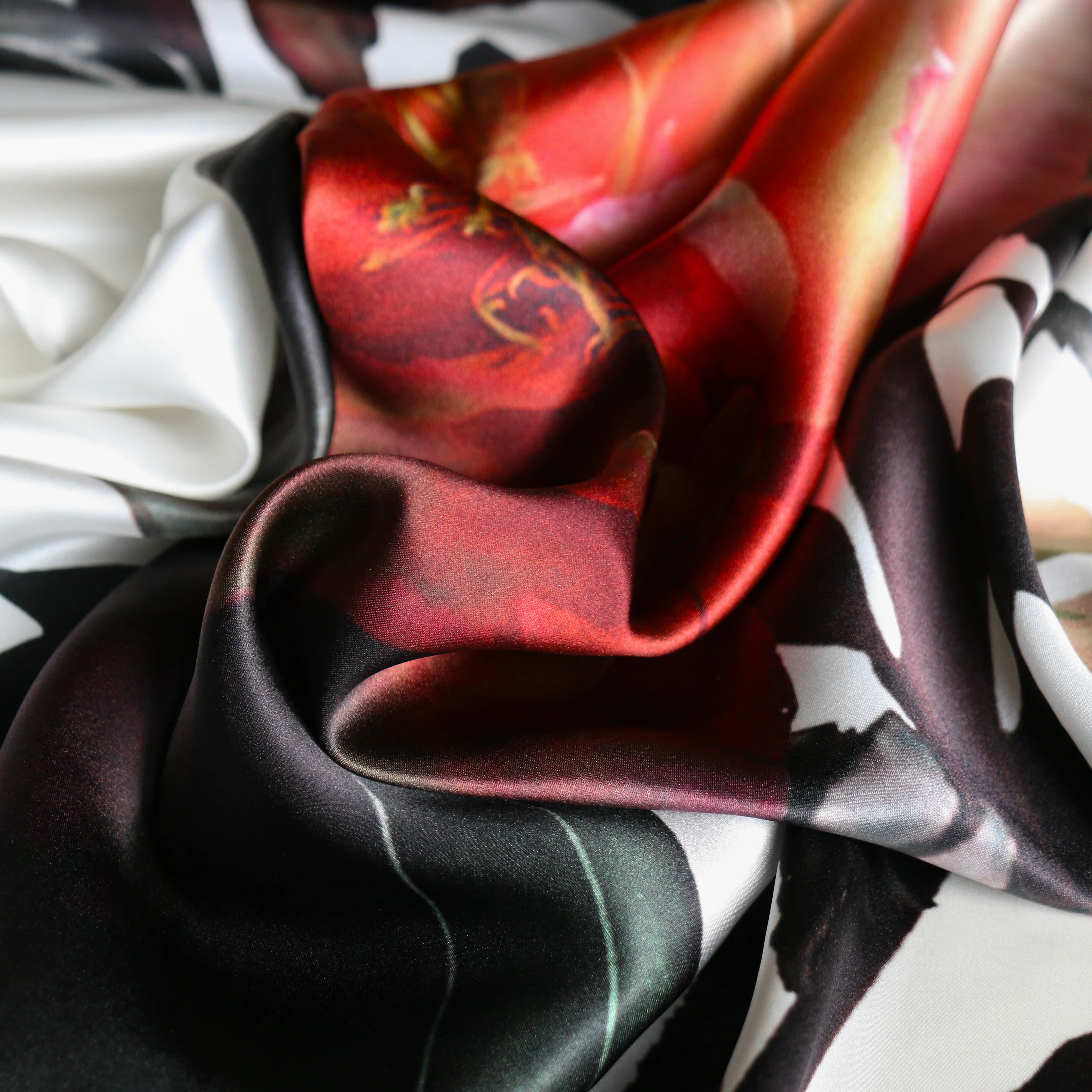 Ebon Grove Natural Silk Satin - Panel Print - Image 3