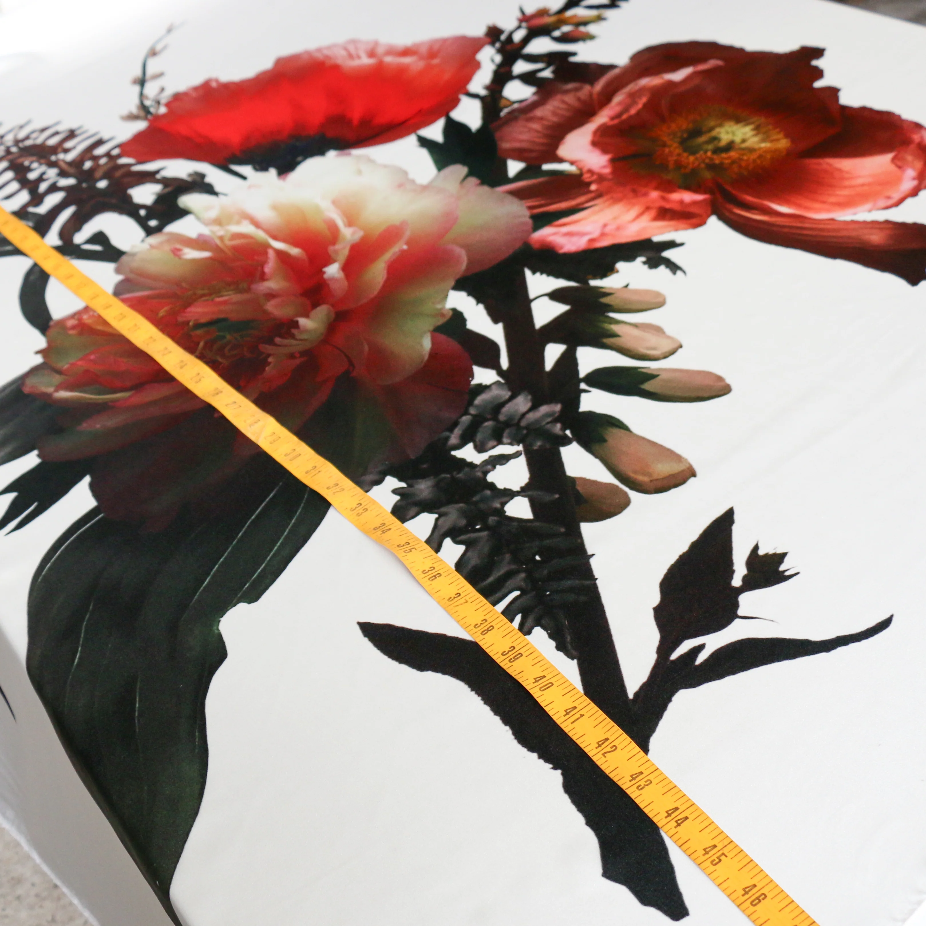 Ebon Grove Natural Silk Satin - Panel Print - Image 4