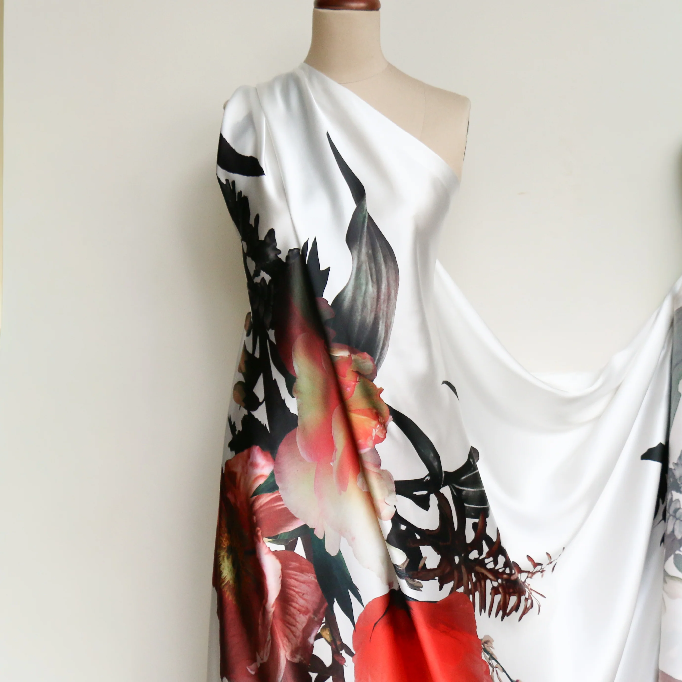 Ebon Grove Natural Silk Satin - Panel Print - Image 8