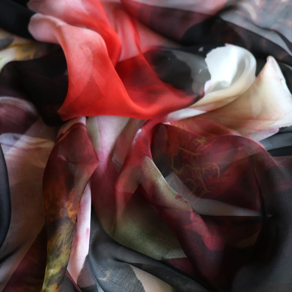 Ebon Grove Silk Chiffon - Panel Print - Image 2
