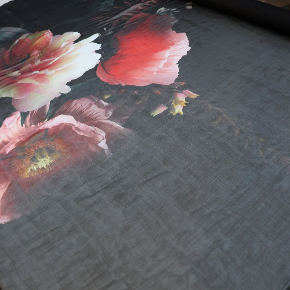 Ebon Grove Silk Chiffon - Panel Print - Image 4