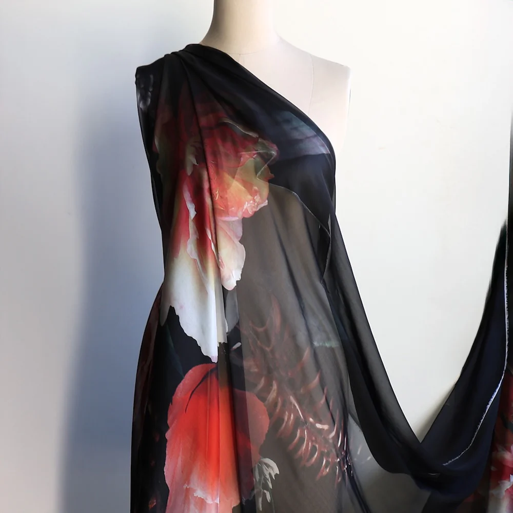Ebon Grove Silk Chiffon - Panel Print - Image 5