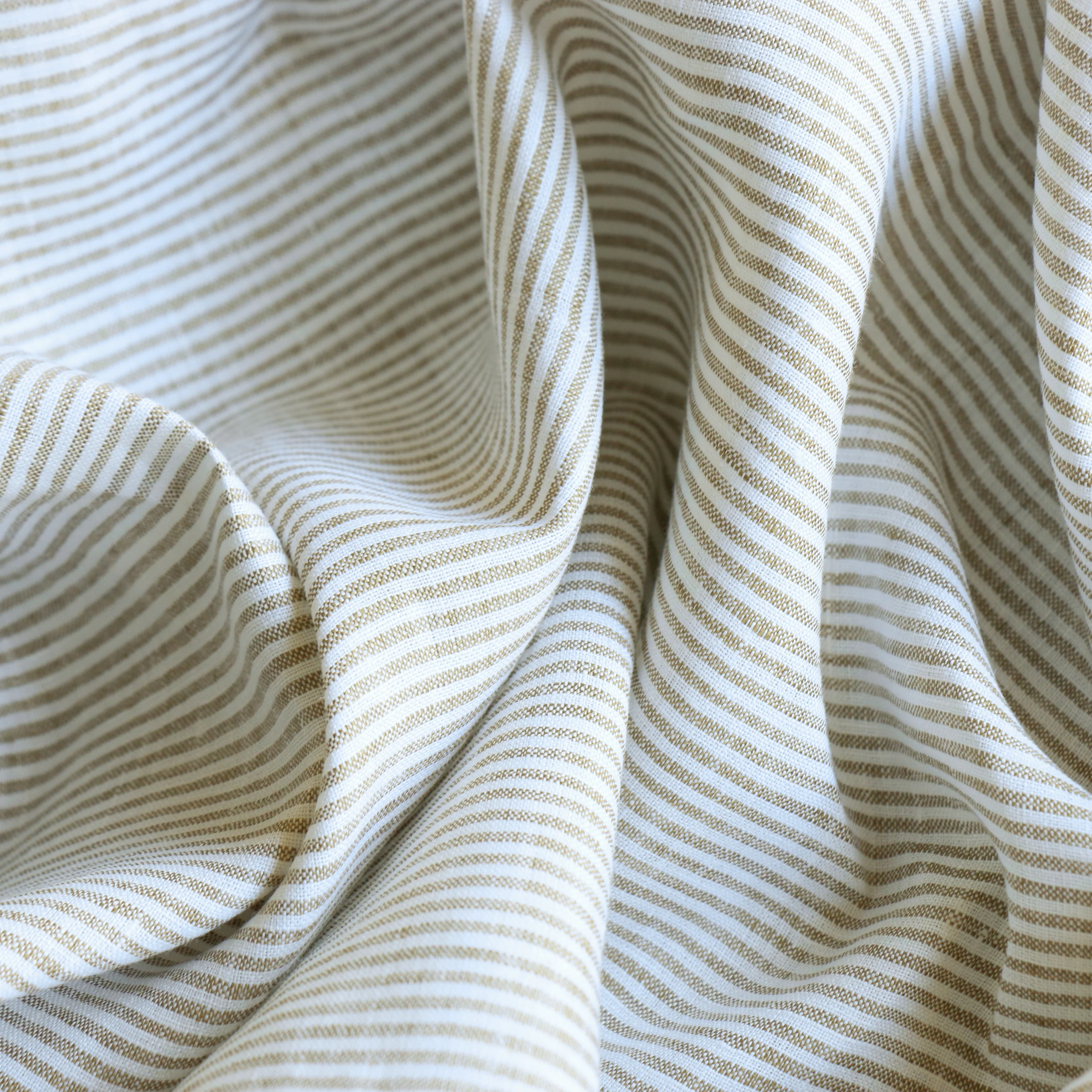 Elba Stripe Linen - Sage/White - Image 2