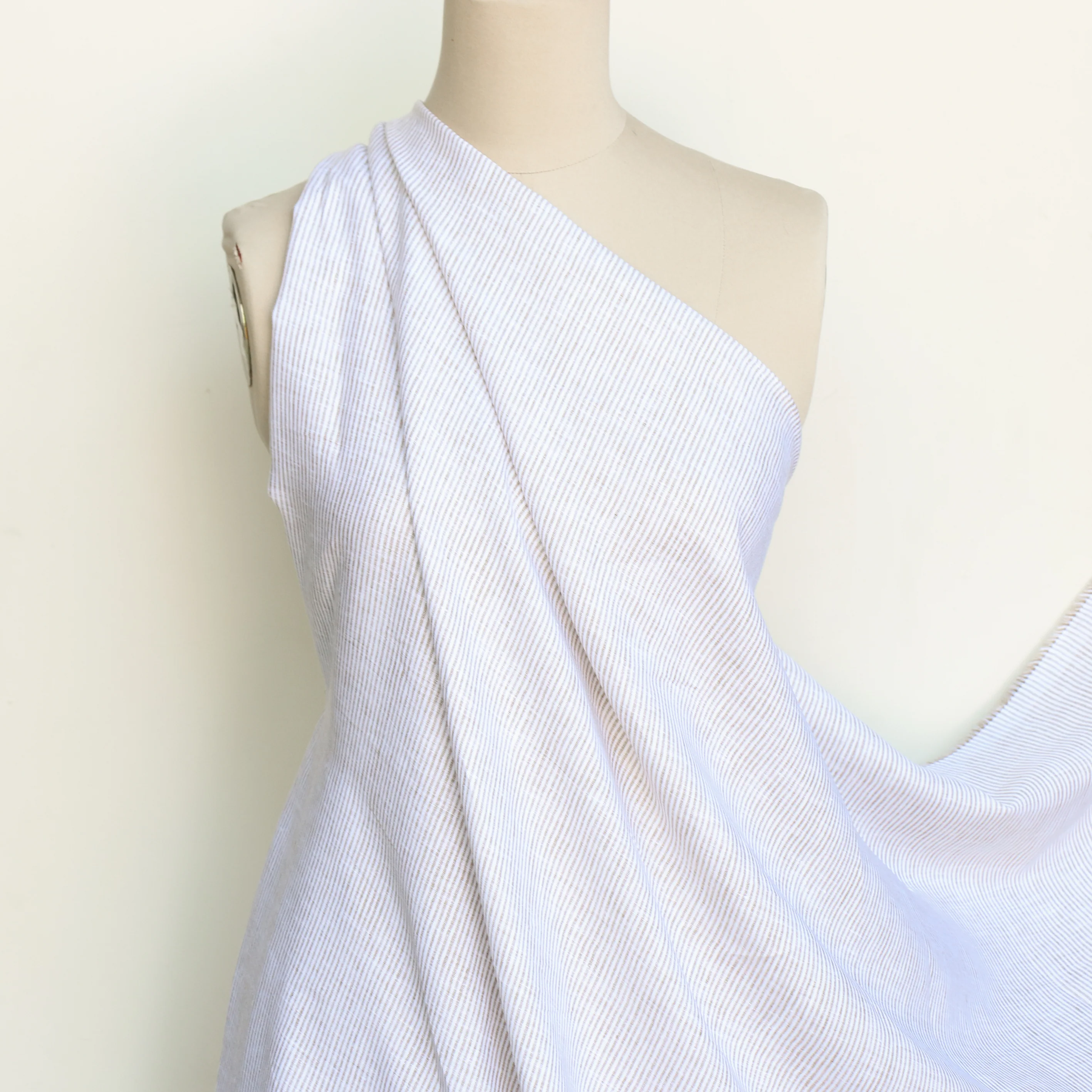 Elba Stripe Linen - Sage/White - Image 5